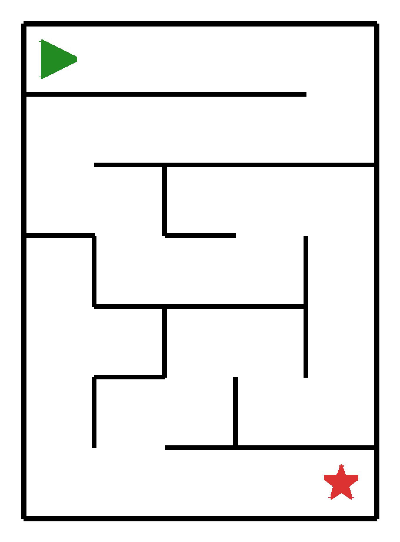Labyrinth-Rätsel Labyrinth (leicht) für Kindergarten aus der Kategorie Labyrinth - kostenlos ausdrucken