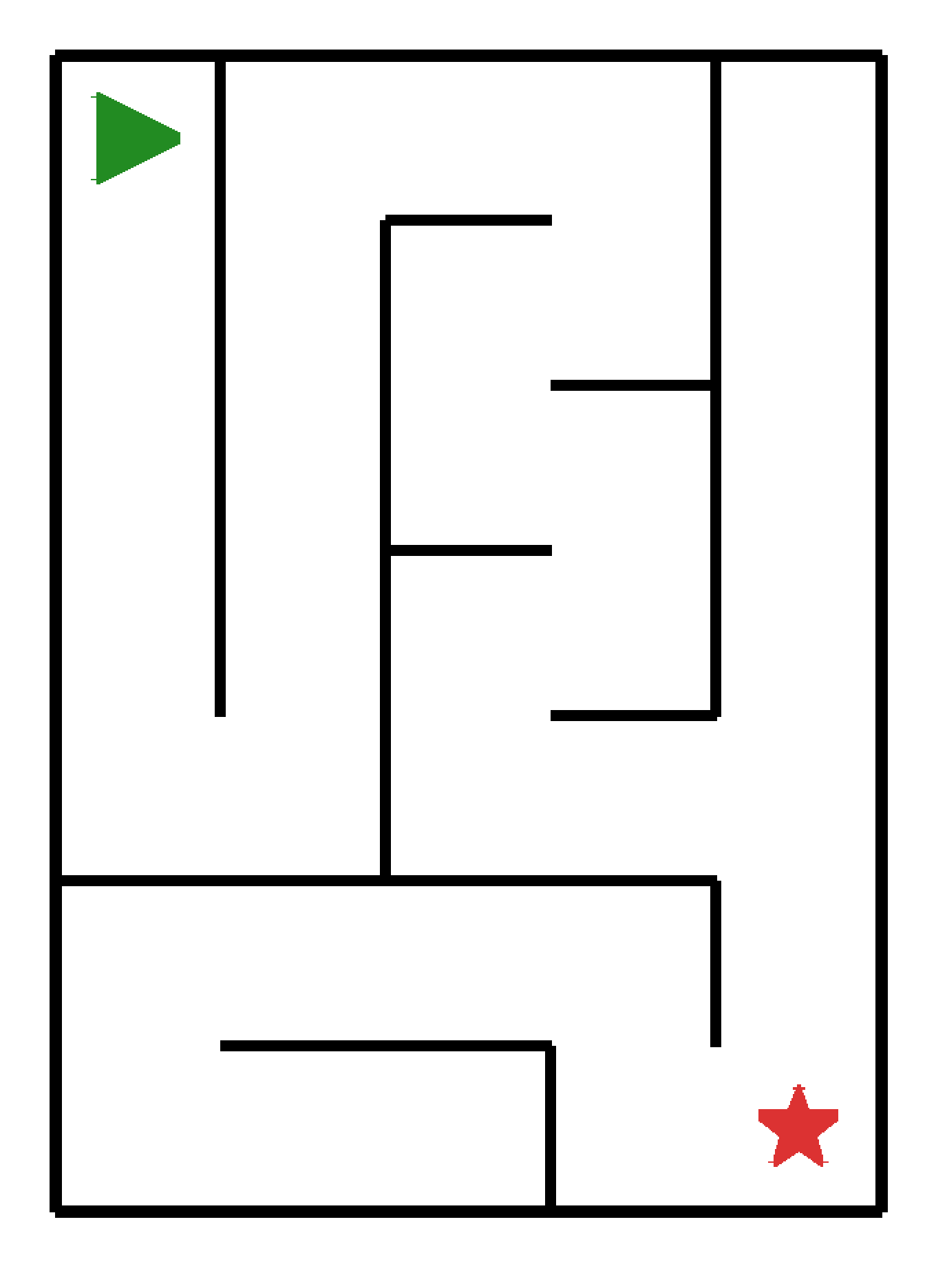 Labyrinth-Rätsel Labyrinth (leicht) für Kindergarten aus der Kategorie Labyrinth - kostenlos ausdrucken