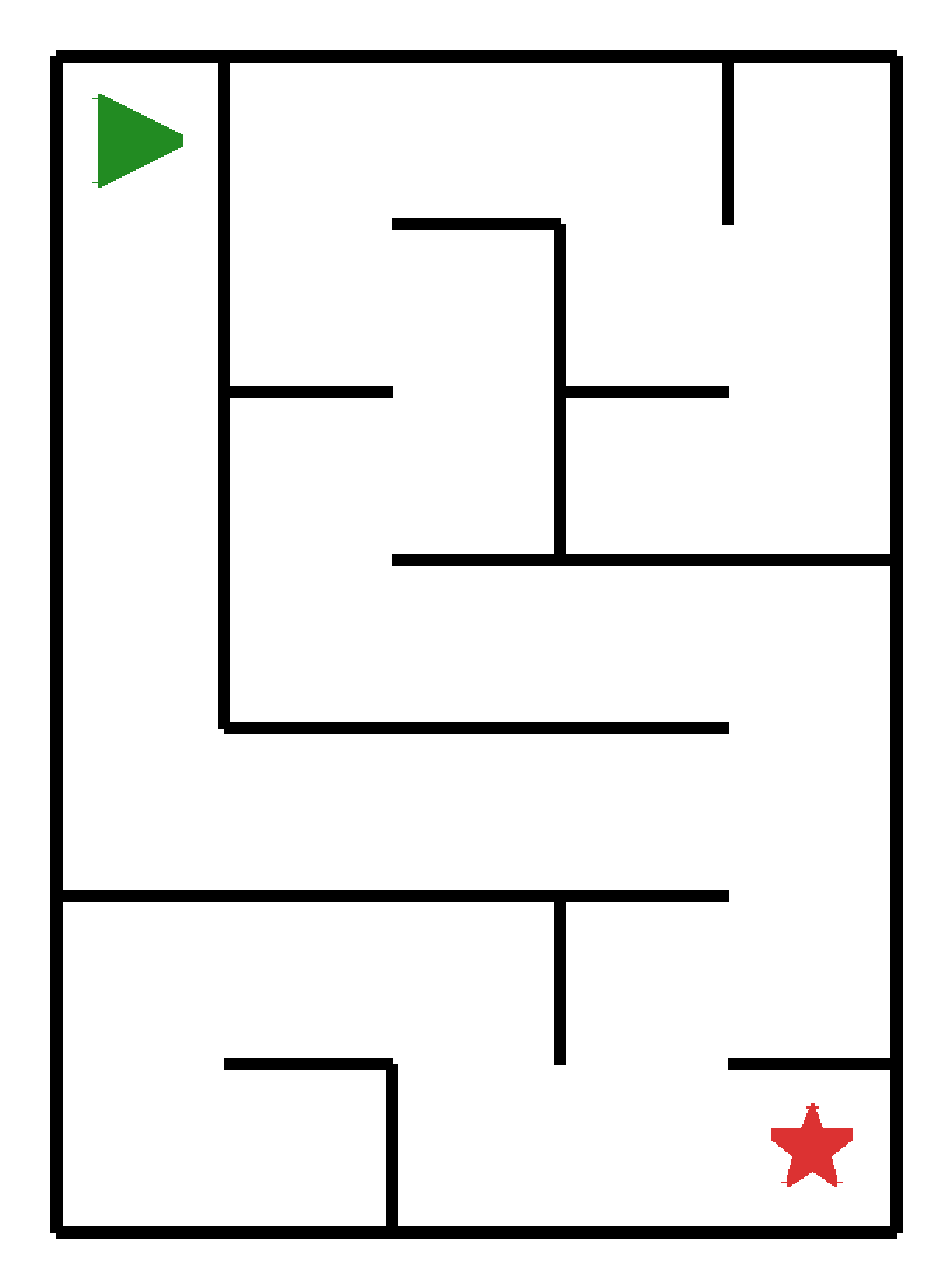 Labyrinth-Rätsel Labyrinth (leicht) für Kindergarten aus der Kategorie Labyrinth - kostenlos ausdrucken