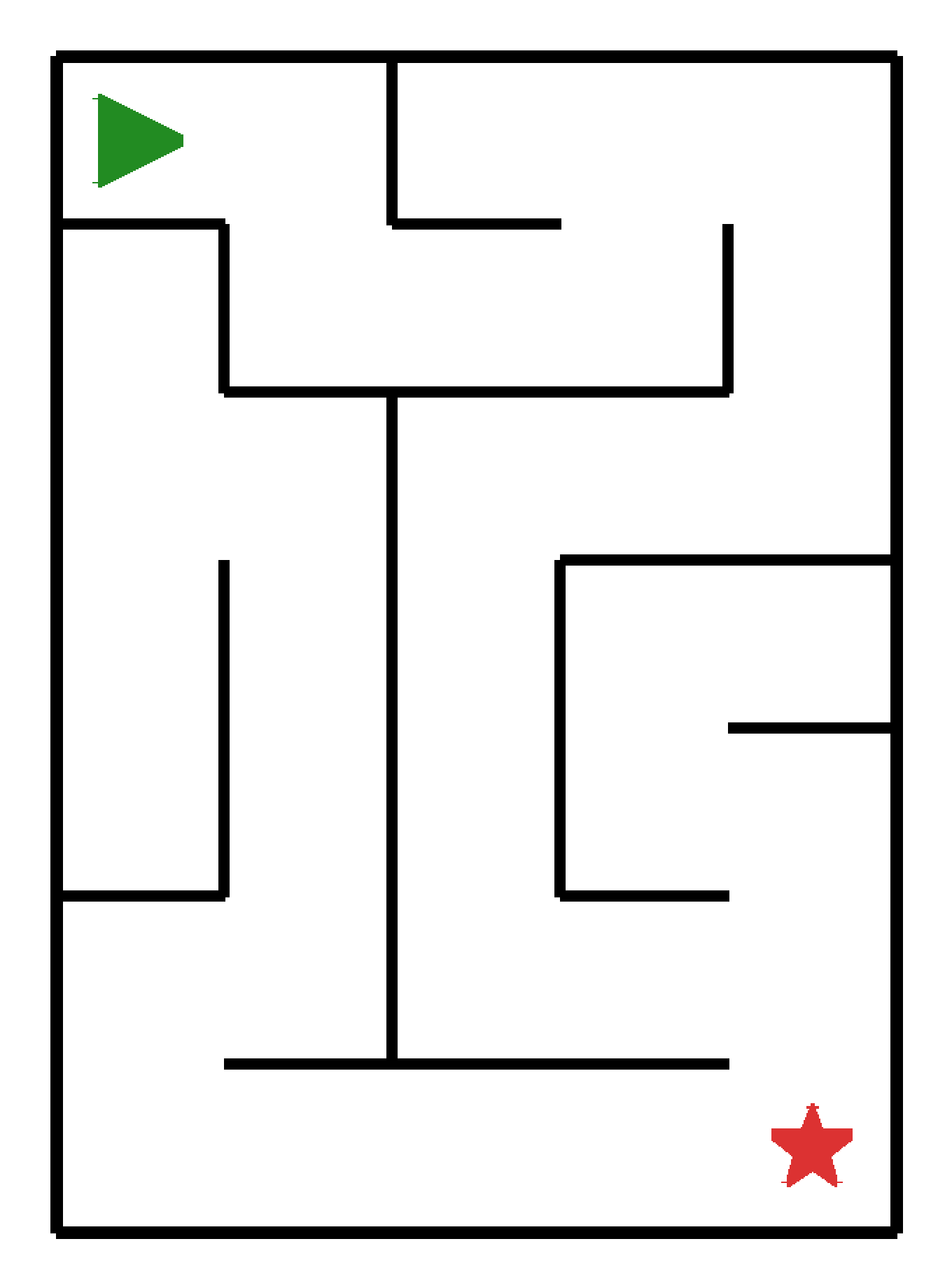 Labyrinth-Rätsel Labyrinth (leicht) für Kindergarten aus der Kategorie Labyrinth - kostenlos ausdrucken