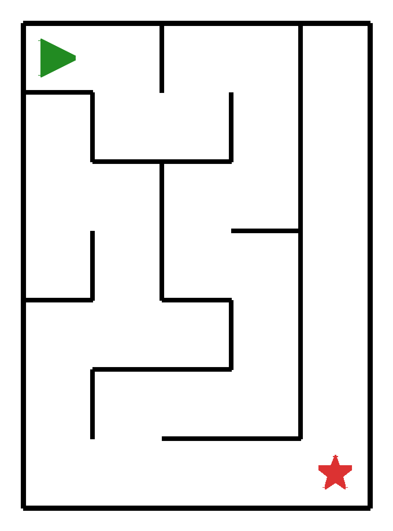 Labyrinth-Rätsel Labyrinth (leicht) für Kindergarten aus der Kategorie Labyrinth - kostenlos ausdrucken