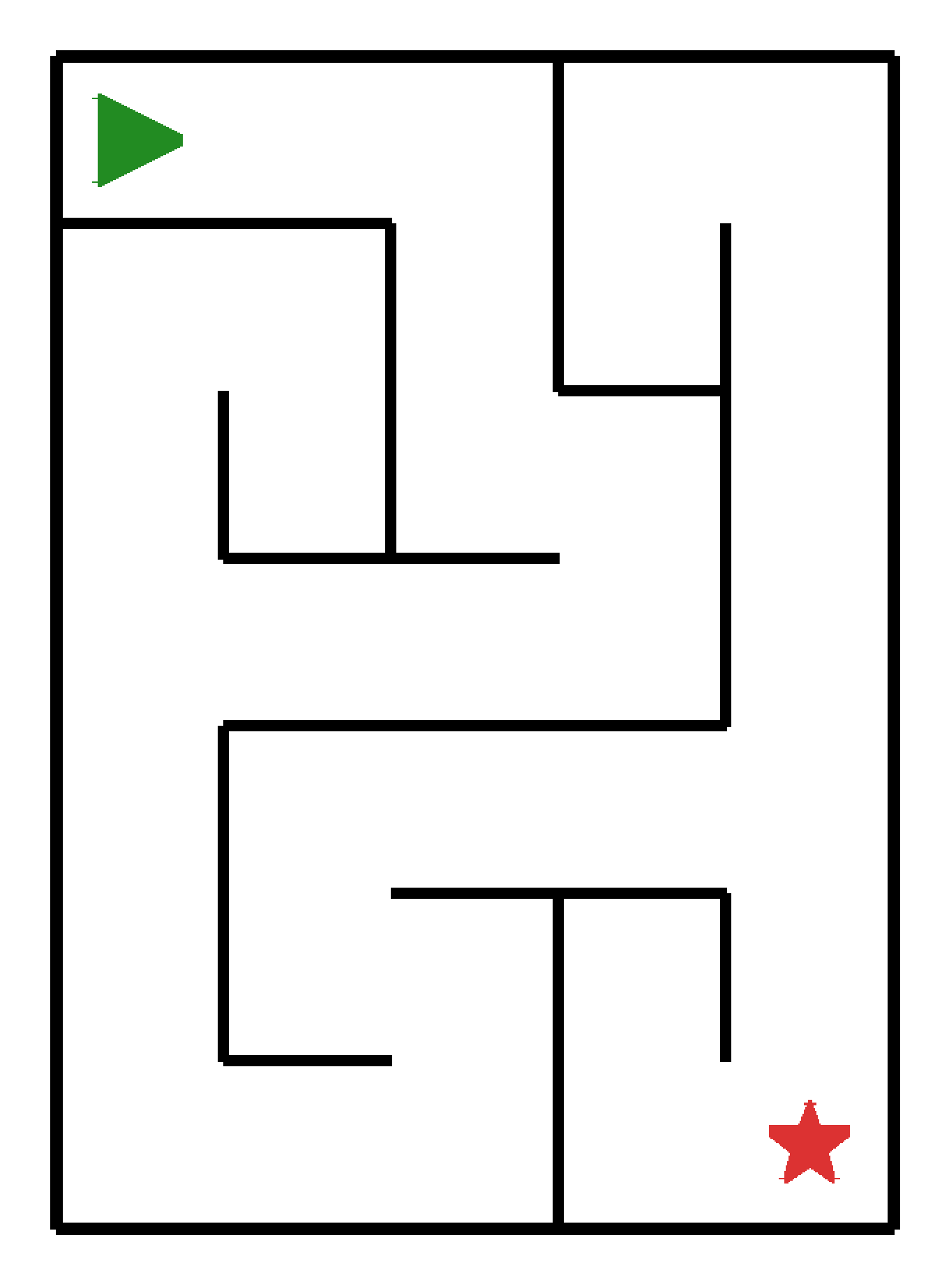 Labyrinth-Rätsel Labyrinth (leicht) für Kindergarten aus der Kategorie Labyrinth - kostenlos ausdrucken