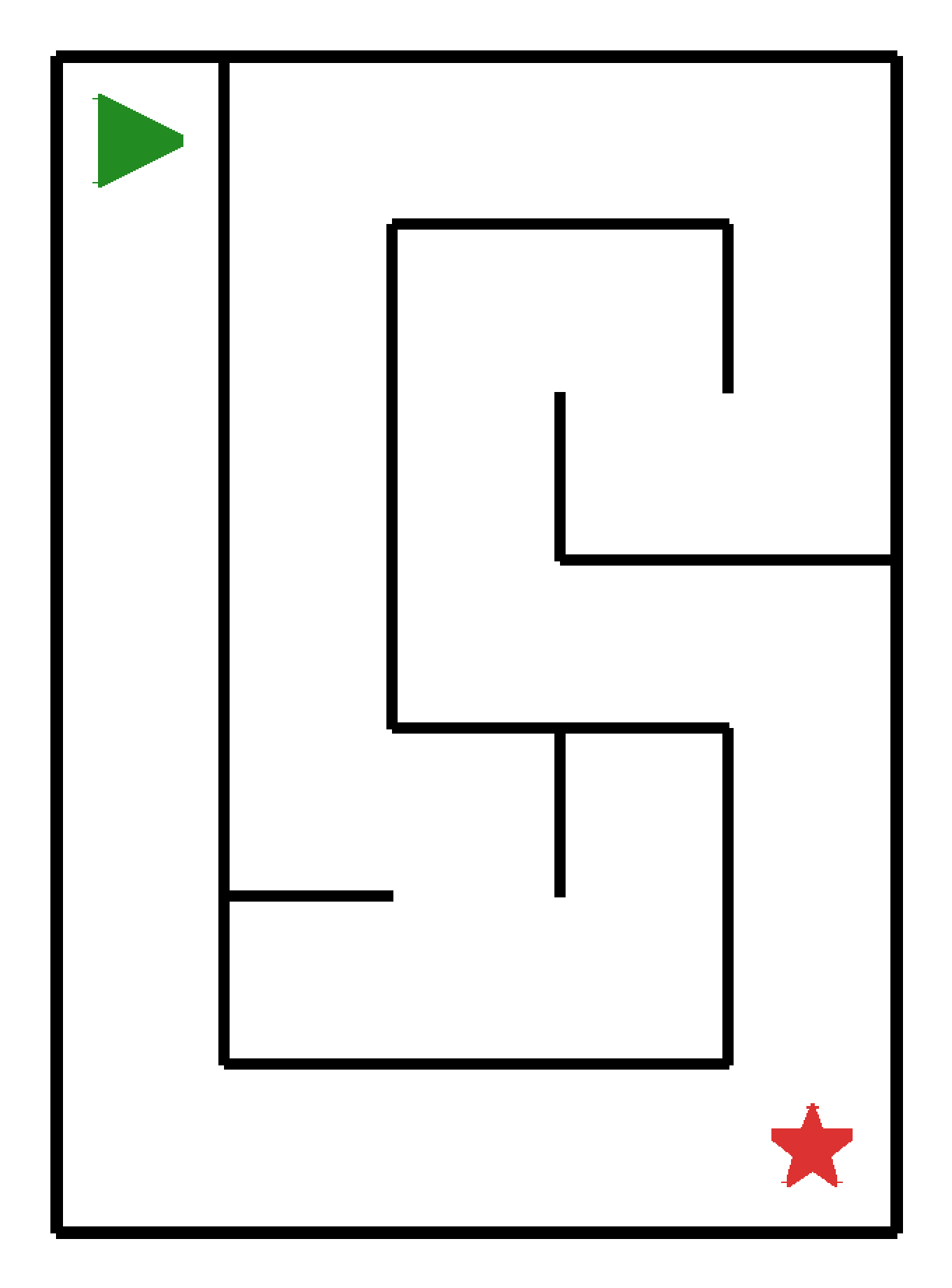 Labyrinth-Rätsel Labyrinth (leicht) für Kindergarten aus der Kategorie Labyrinth - kostenlos ausdrucken