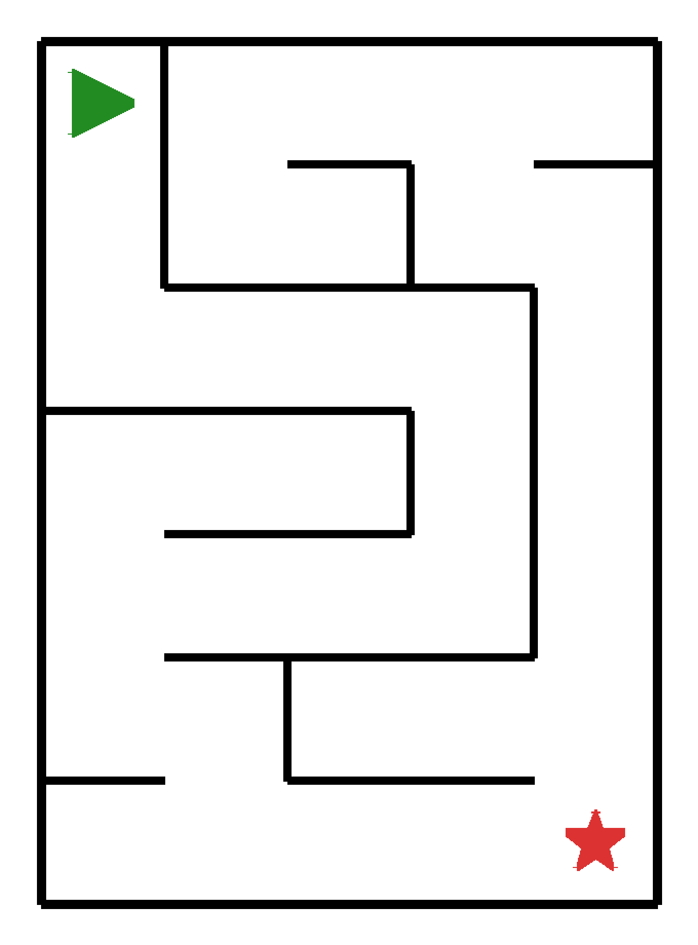 Labyrinth-Rätsel Labyrinth (leicht) für Kindergarten aus der Kategorie Labyrinth - kostenlos ausdrucken