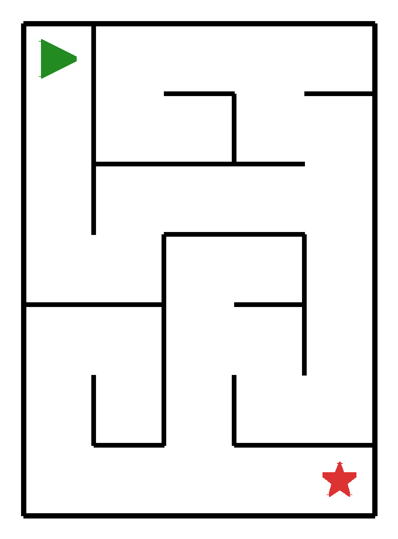 Labyrinth-Rätsel Labyrinth (leicht) für Kindergarten aus der Kategorie Labyrinth - kostenlos ausdrucken