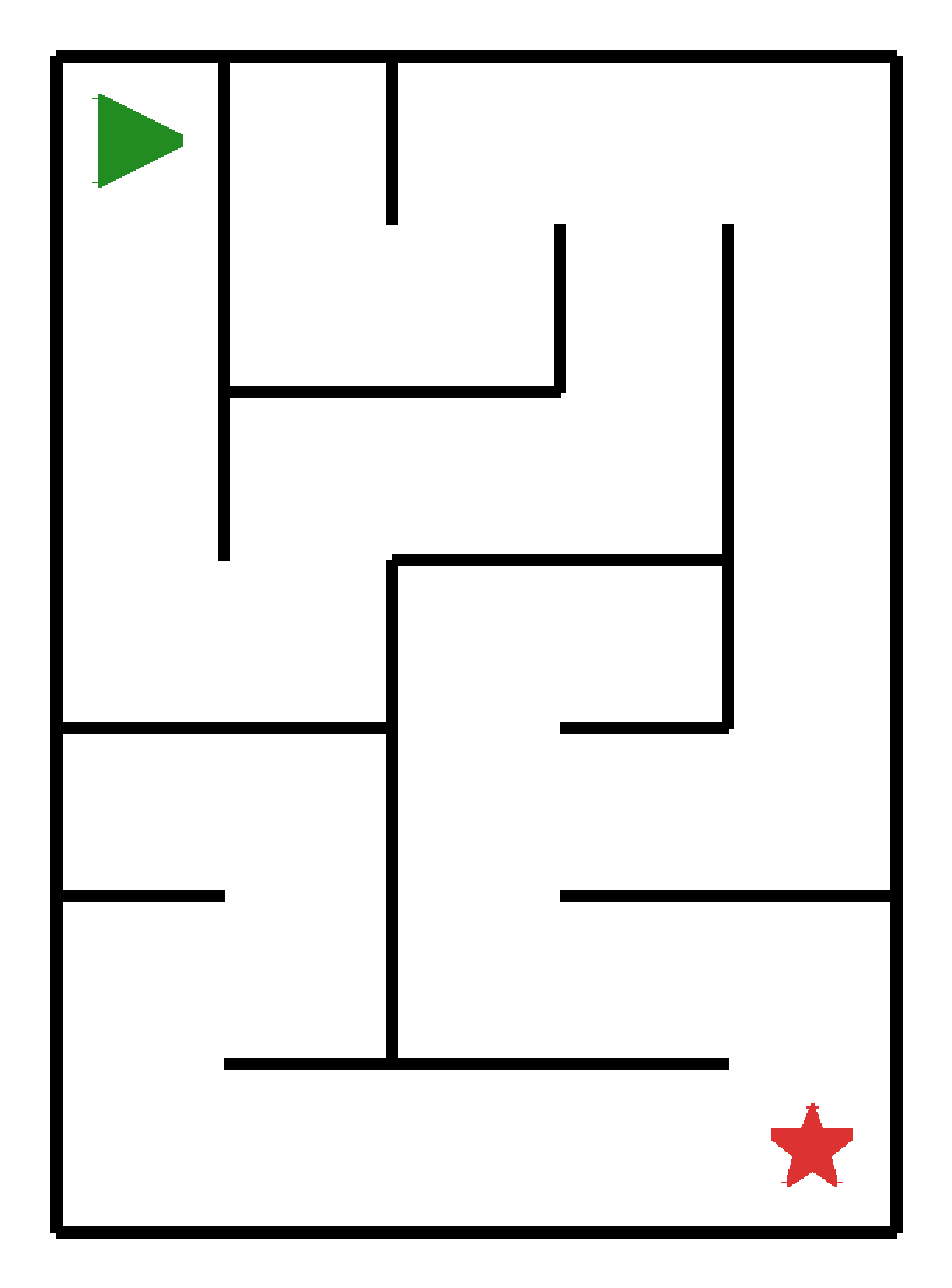 Labyrinth-Rätsel Labyrinth (leicht) für Kindergarten aus der Kategorie Labyrinth - kostenlos ausdrucken