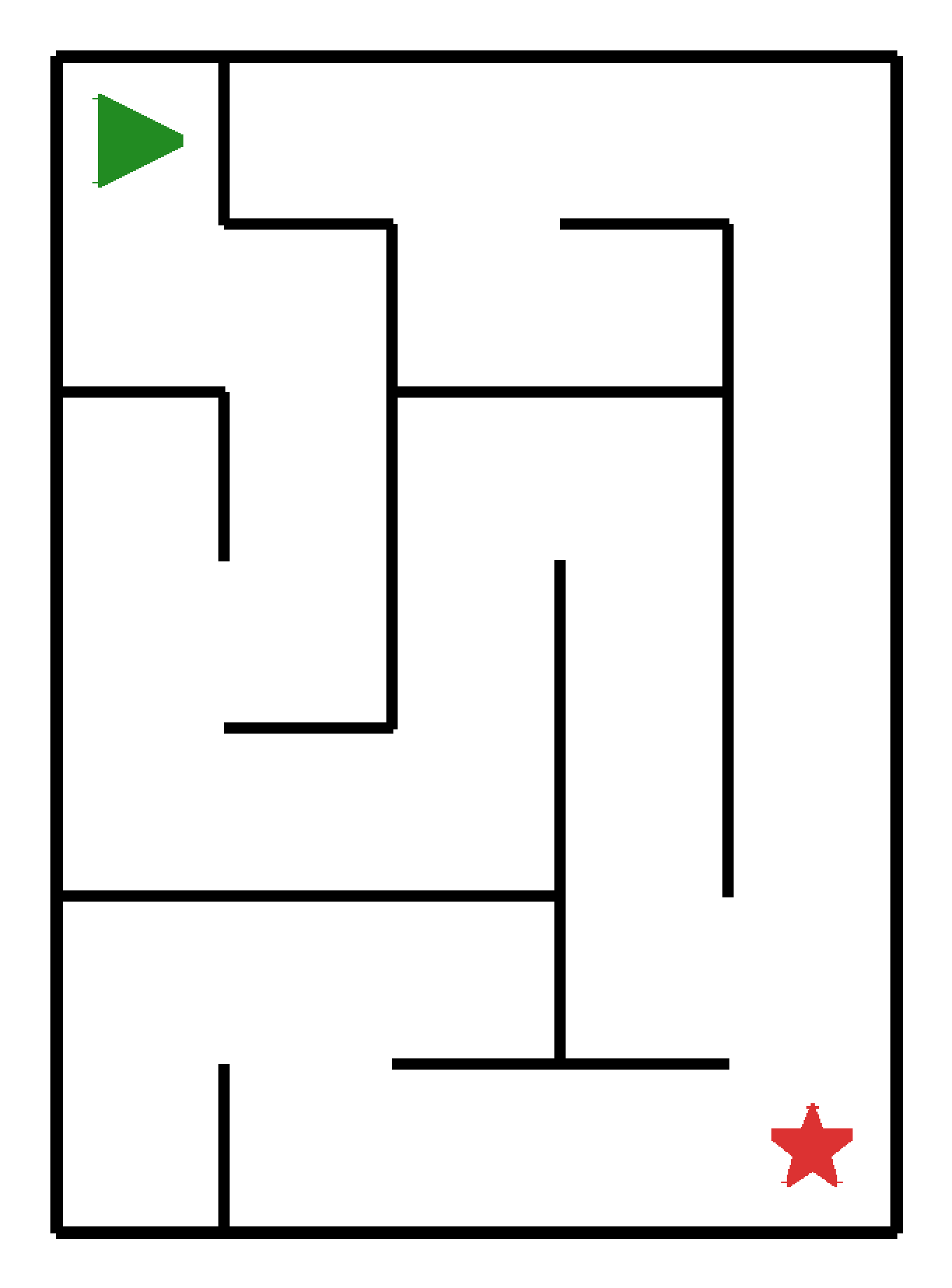 Labyrinth-Rätsel Labyrinth (leicht) für Kindergarten aus der Kategorie Labyrinth - kostenlos ausdrucken