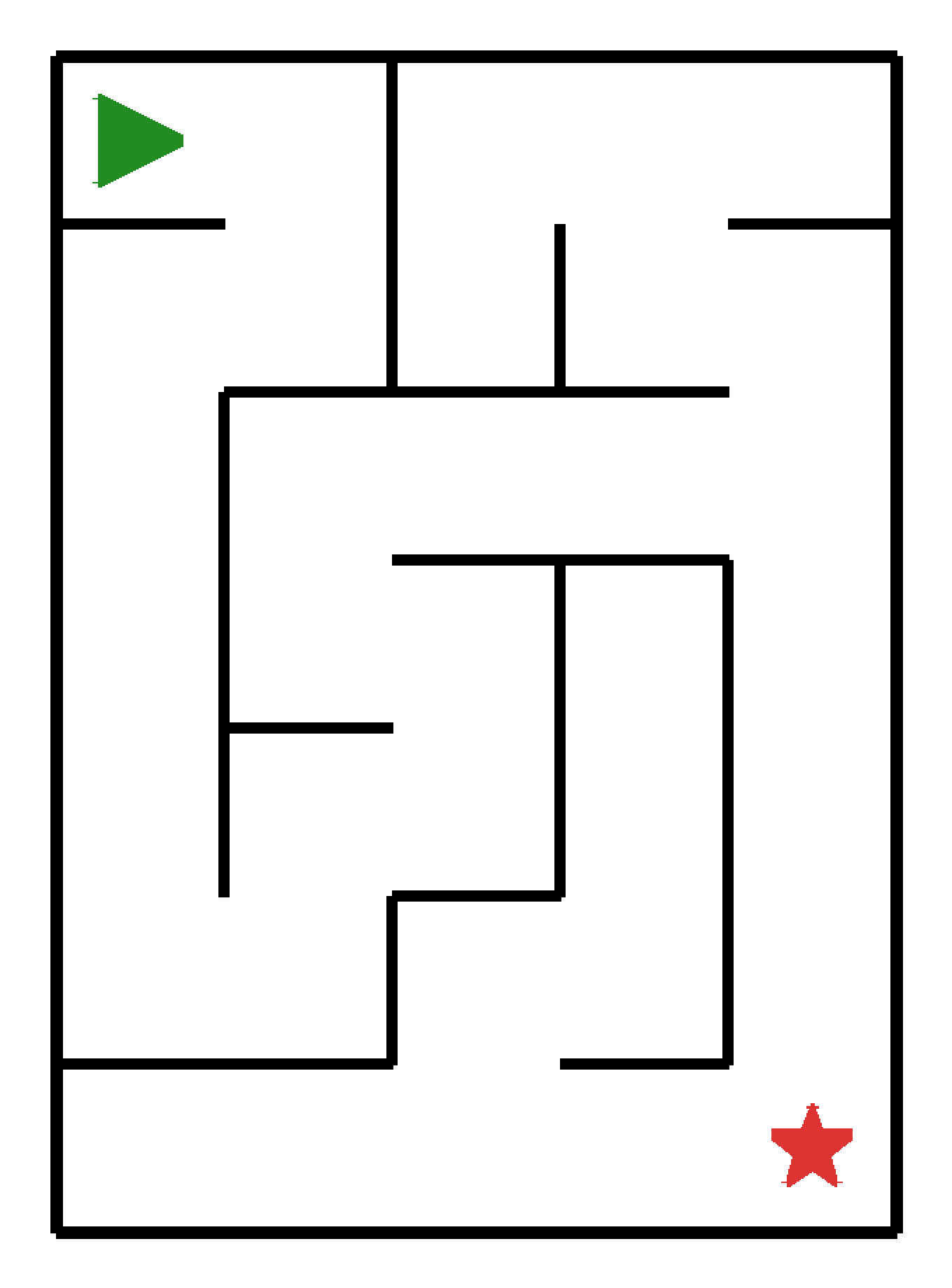 Labyrinth-Rätsel Labyrinth (leicht) für Kindergarten aus der Kategorie Labyrinth - kostenlos ausdrucken