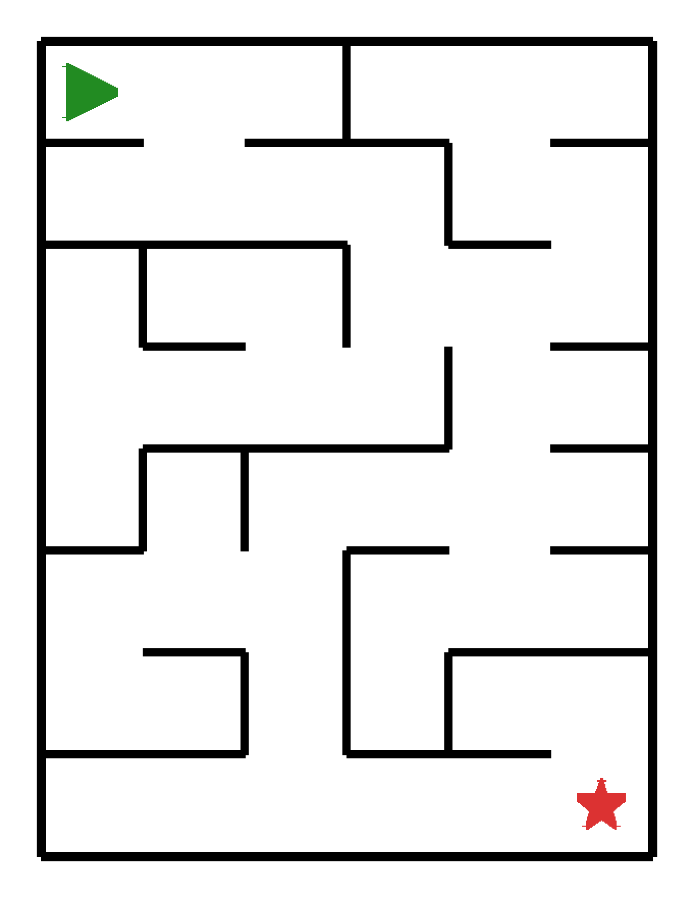 Labyrinth-Rätsel Labyrinth (mittel) für Kindergarten aus der Kategorie Labyrinth - kostenlos ausdrucken