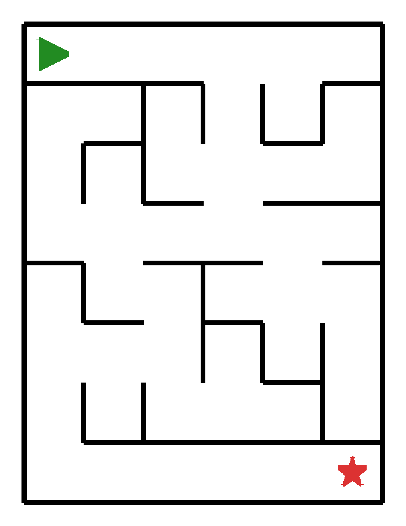Labyrinth-Rätsel Labyrinth (mittel) für Kindergarten aus der Kategorie Labyrinth - kostenlos ausdrucken