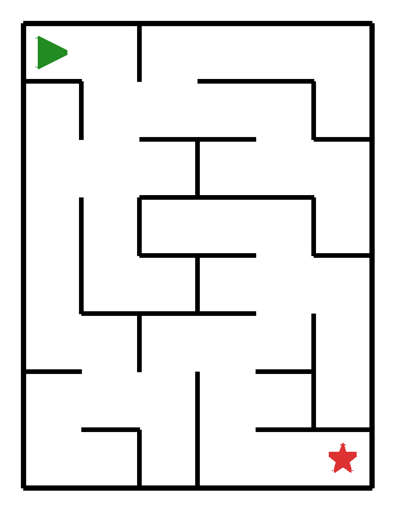 Labyrinth-Rätsel Labyrinth (mittel) für Kindergarten aus der Kategorie Labyrinth - kostenlos ausdrucken