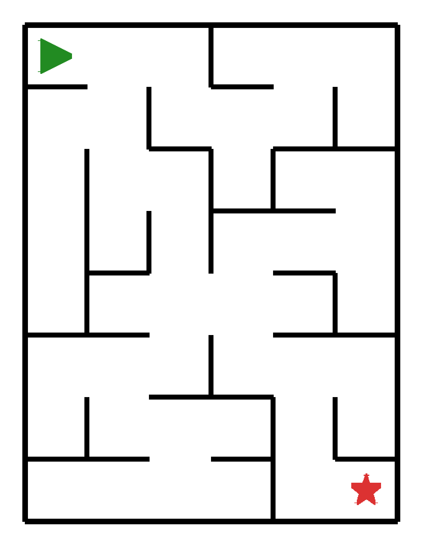 Labyrinth-Rätsel Labyrinth (mittel) für Kindergarten aus der Kategorie Labyrinth - kostenlos ausdrucken