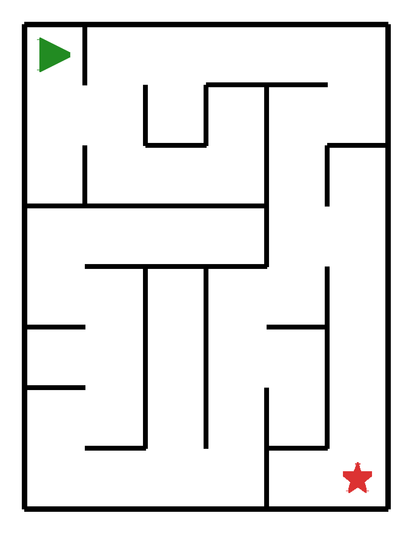 Labyrinth-Rätsel Labyrinth (mittel) für Kindergarten aus der Kategorie Labyrinth - kostenlos ausdrucken