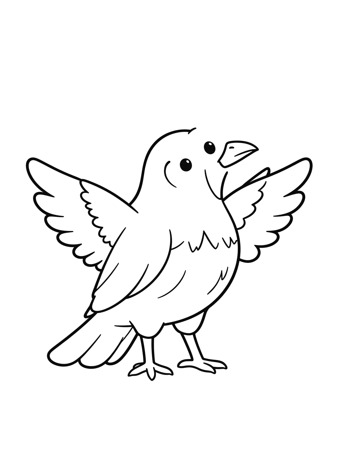 Ausmalbild Adler - einfaches Ausmalbild für Kinder aus der Kategorie Tiere - kostenlos ausdrucken