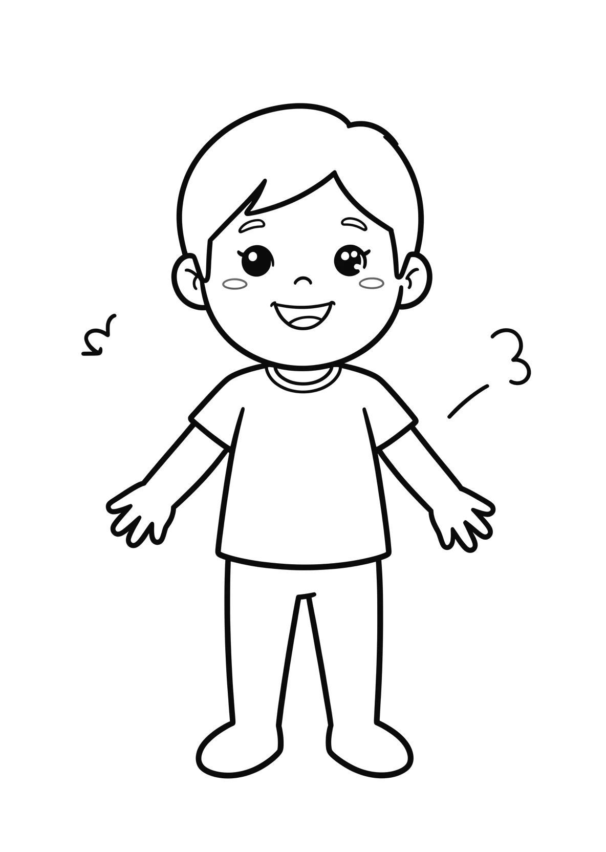 Ausmalbild Angeln - einfaches Ausmalbild für Kinder aus der Kategorie Sport - kostenlos ausdrucken