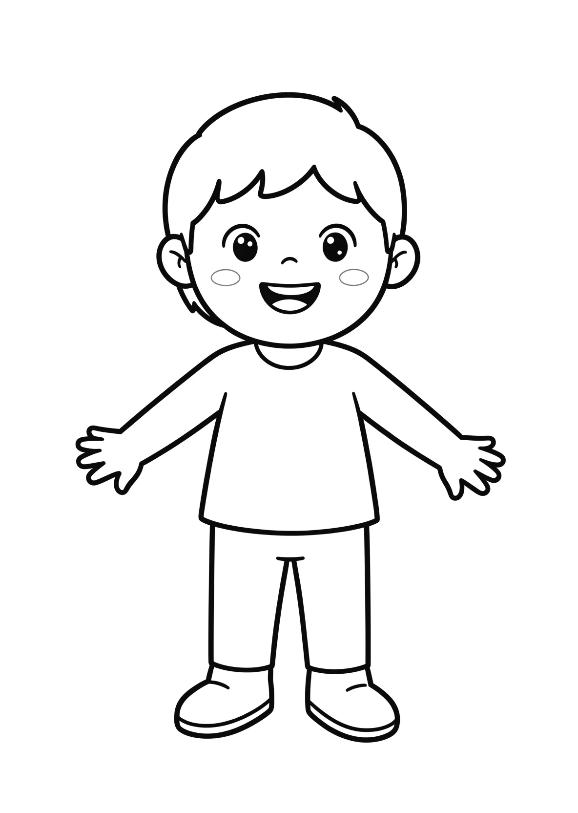 Ausmalbild Boxen - einfaches Ausmalbild für Kinder aus der Kategorie Sport - kostenlos ausdrucken