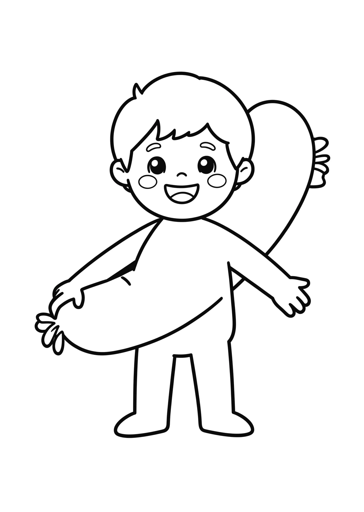 Ausmalbild Bratwurst - einfaches Ausmalbild für Kinder aus der Kategorie Sonstiges - kostenlos ausdrucken