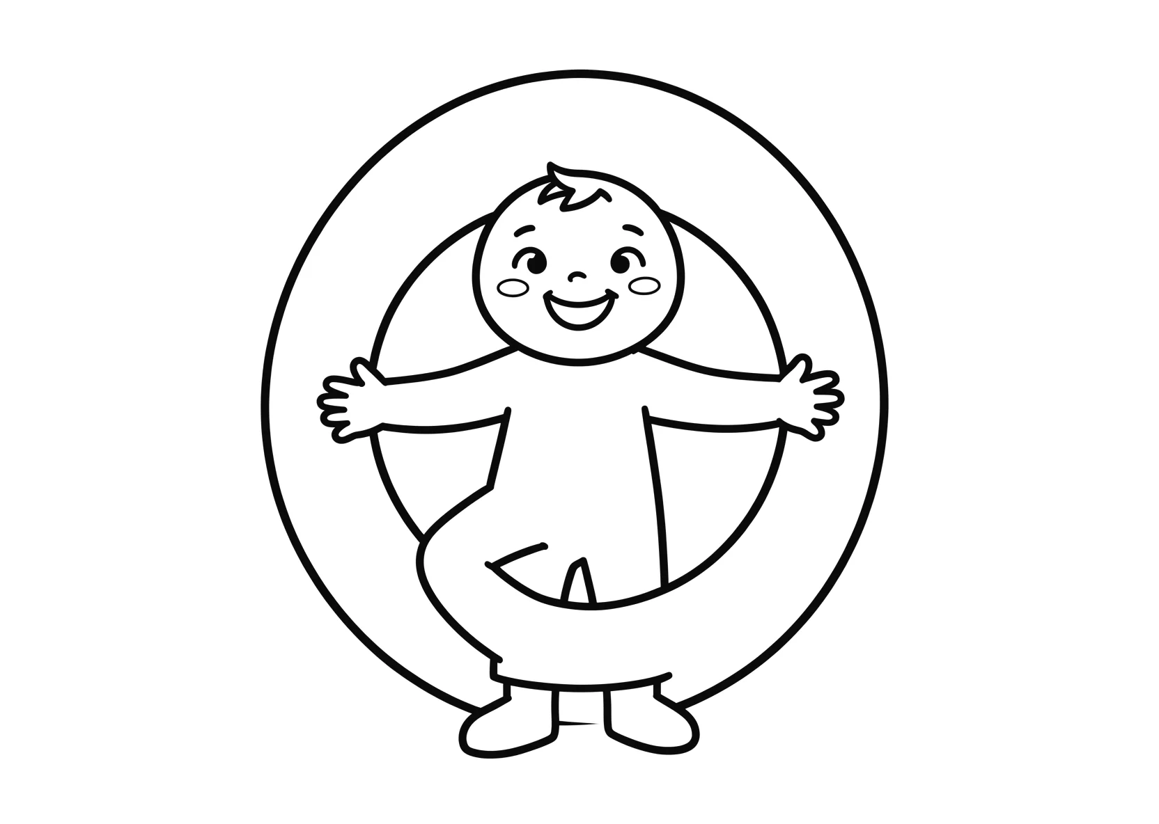 Ausmalbild Brezel - einfaches Ausmalbild für Kinder aus der Kategorie Essen - kostenlos ausdrucken