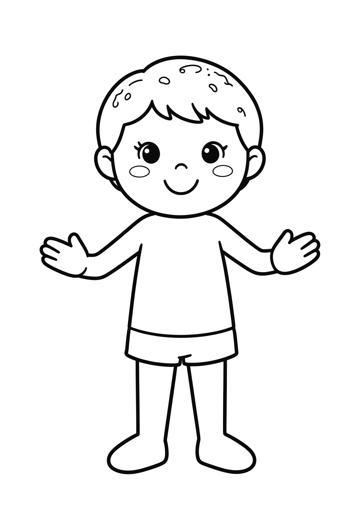 Ausmalbild Brötchen - einfaches Ausmalbild für Kinder aus der Kategorie Essen - kostenlos ausdrucken