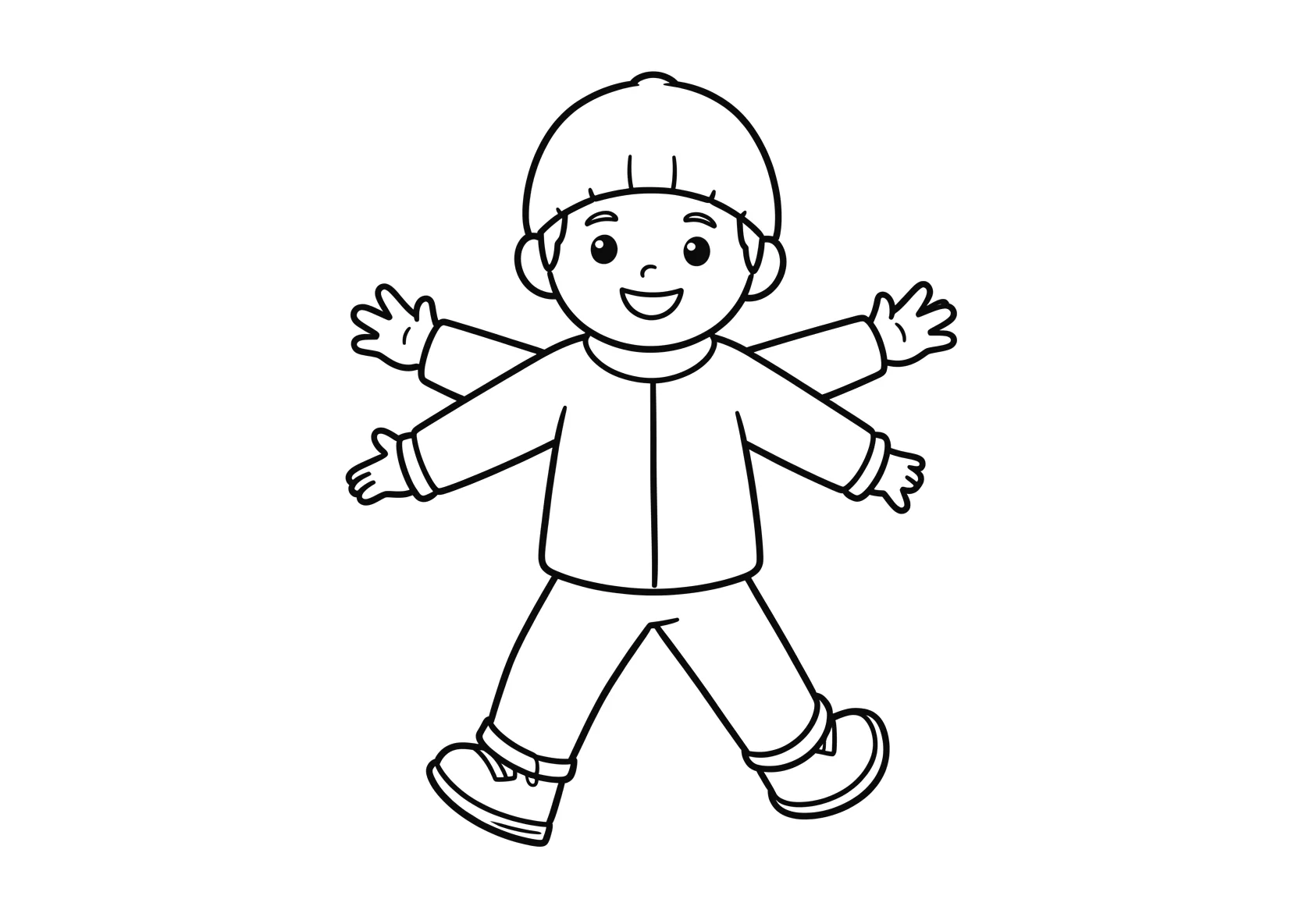 Ausmalbild Eislaufen - einfaches Ausmalbild für Kinder aus der Kategorie Sport - kostenlos ausdrucken