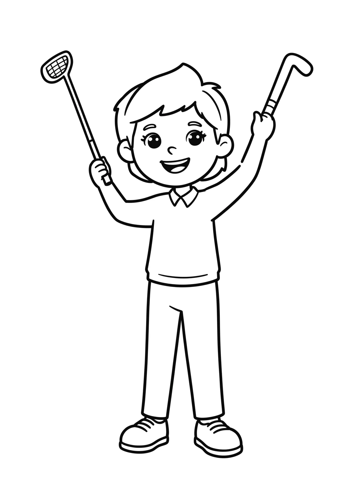 Ausmalbild Golf - einfaches Ausmalbild für Kinder aus der Kategorie Sport - kostenlos ausdrucken