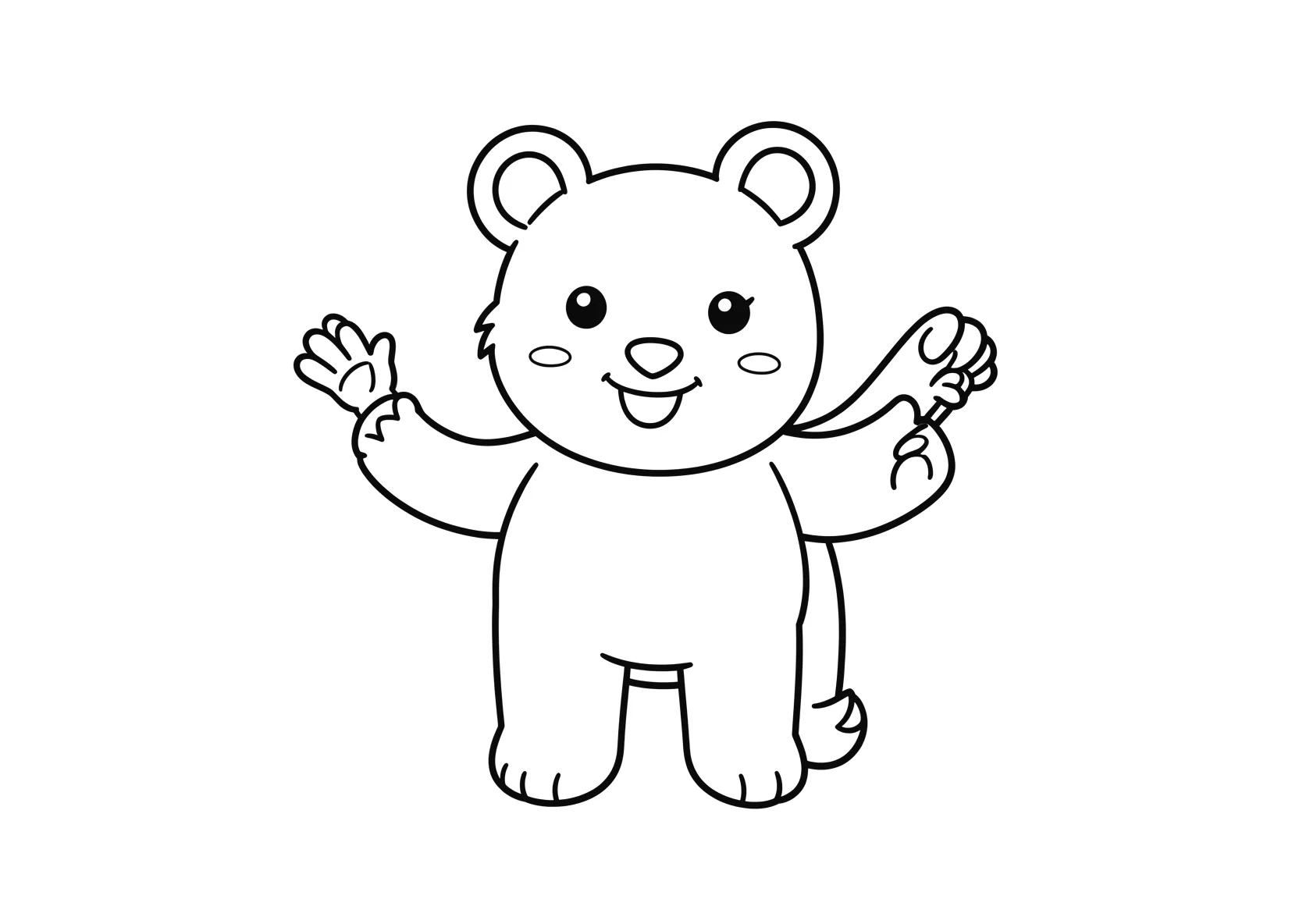 Ausmalbild Gummibärchen - einfaches Ausmalbild für Kinder aus der Kategorie Tiere - kostenlos ausdrucken