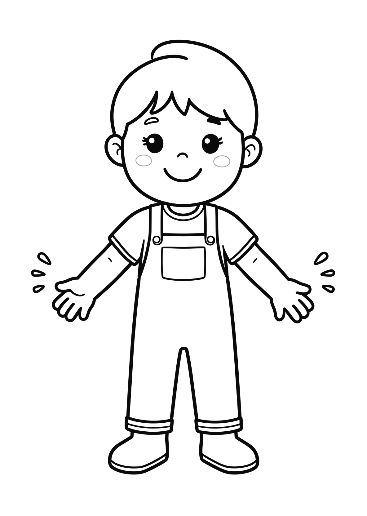 Ausmalbild Gärtner - einfaches Ausmalbild für Kinder aus der Kategorie Berufe - kostenlos ausdrucken