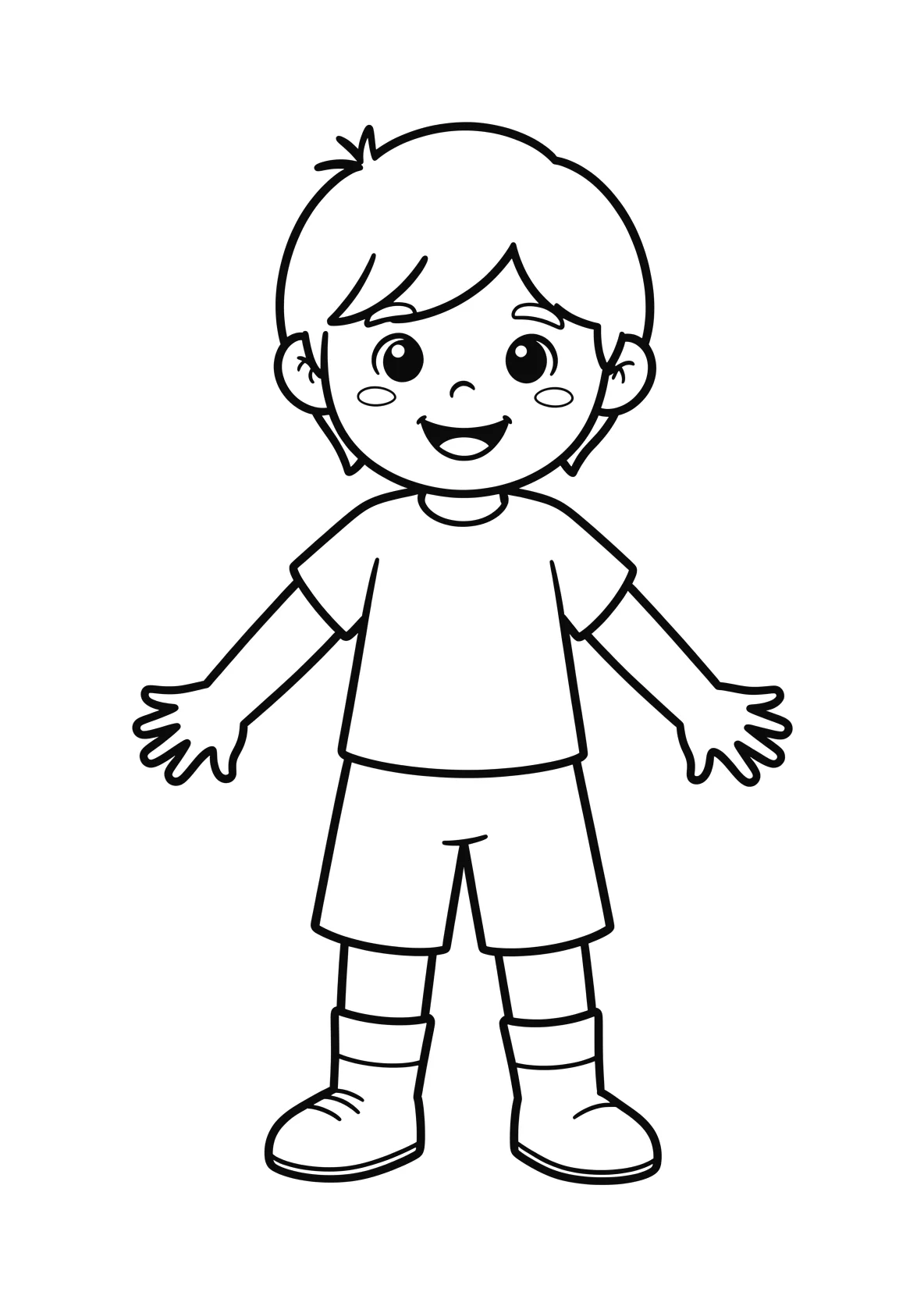 Ausmalbild Hänsel - einfaches Ausmalbild für Kinder aus der Kategorie Sonstiges - kostenlos ausdrucken