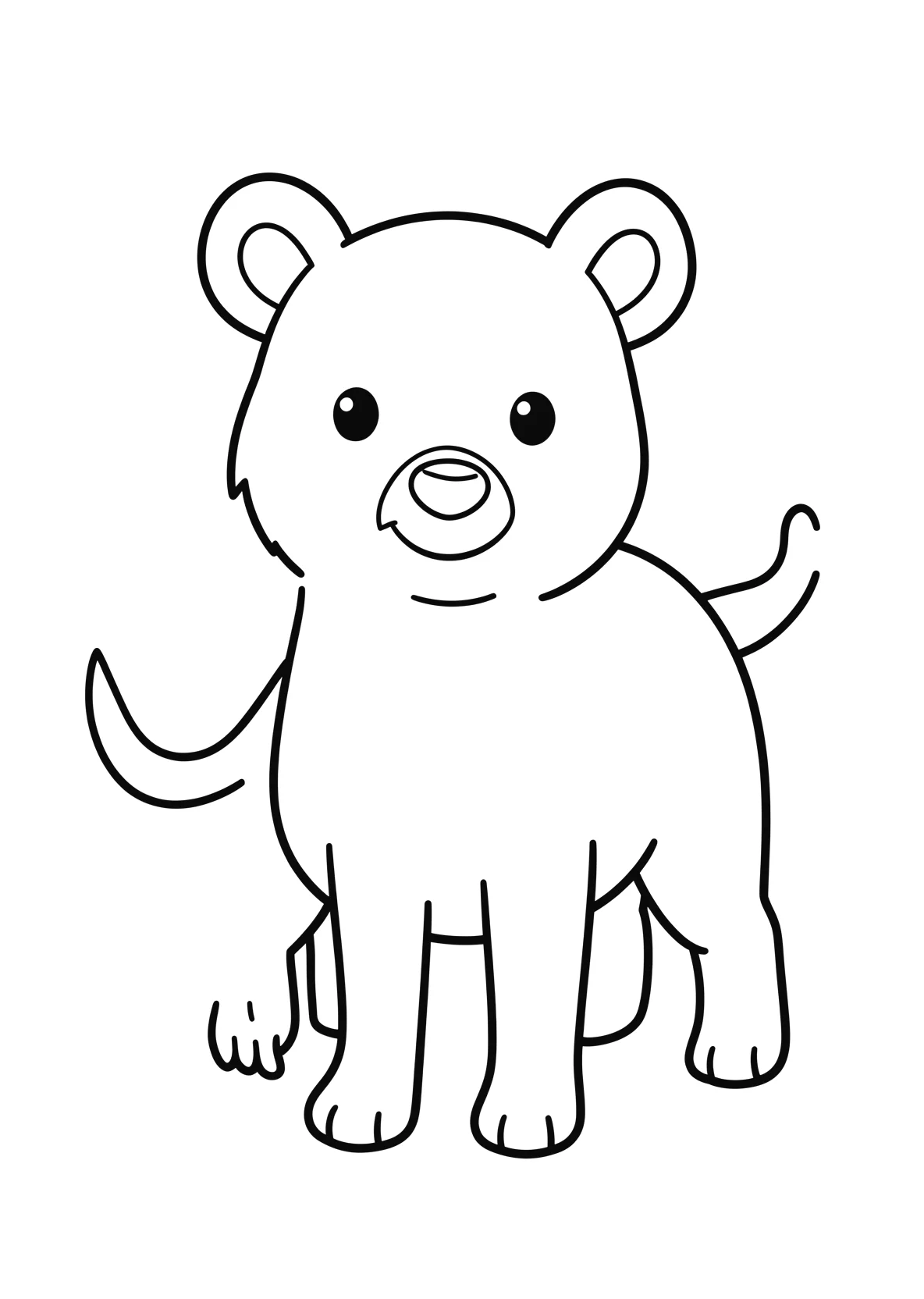 Ausmalbild Kamel - einfaches Ausmalbild für Kinder aus der Kategorie Tiere - kostenlos ausdrucken