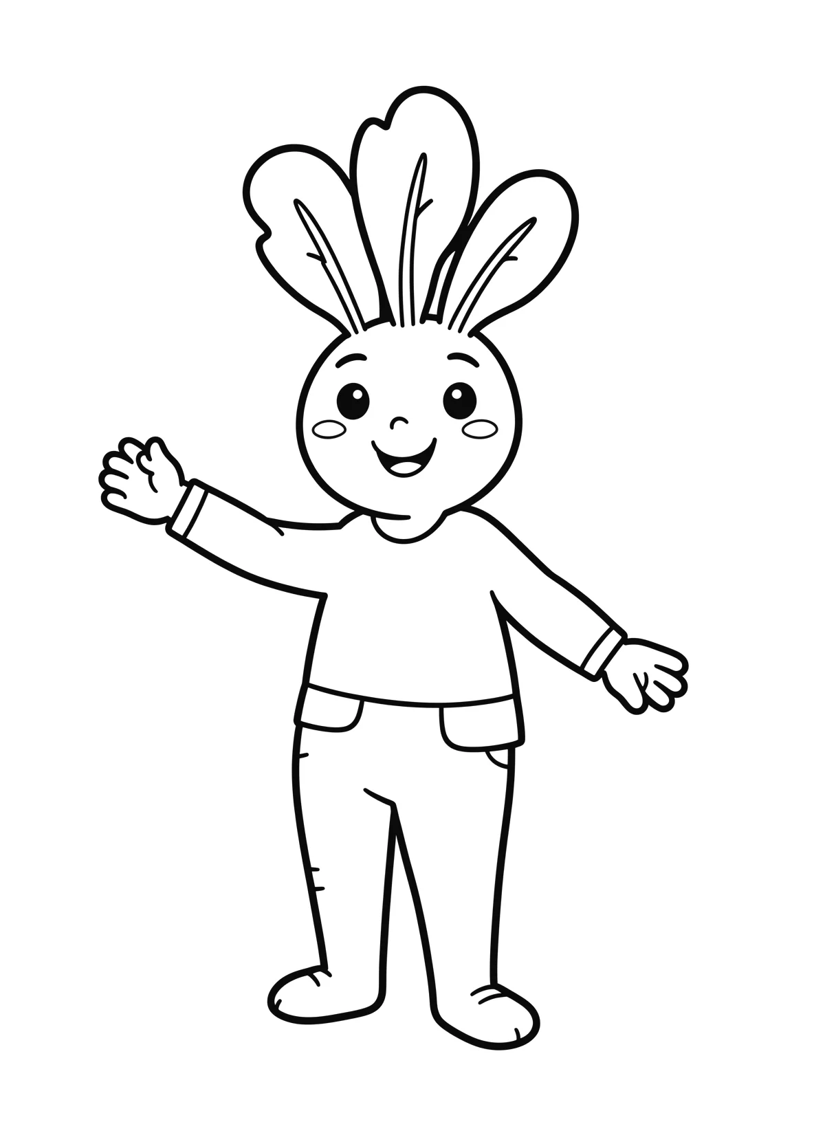 Ausmalbild Kartoffel - einfaches Ausmalbild für Kinder aus der Kategorie Essen - kostenlos ausdrucken