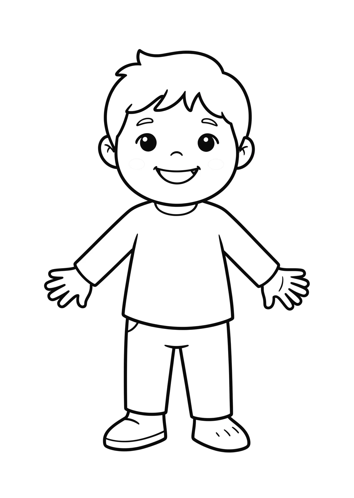 Ausmalbild Koch - einfaches Ausmalbild für Kinder aus der Kategorie Berufe - kostenlos ausdrucken