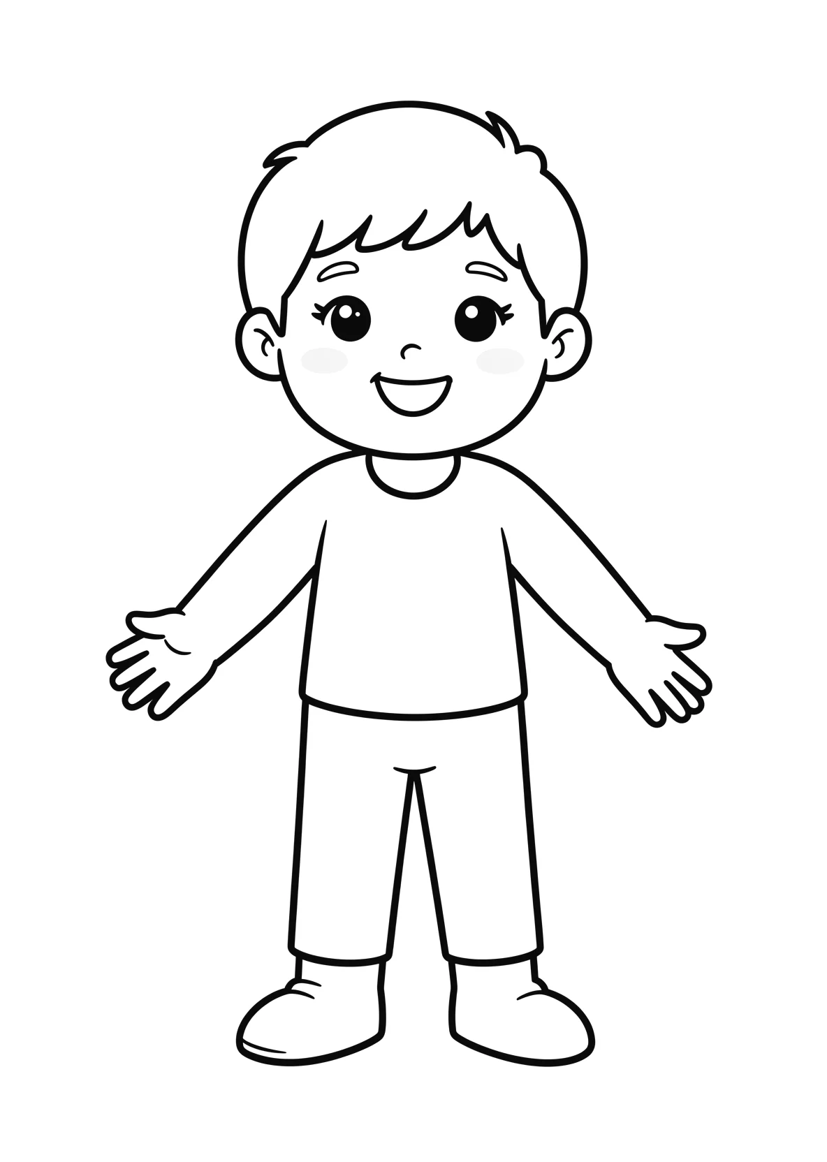 Ausmalbild Maler - einfaches Ausmalbild für Kinder aus der Kategorie Berufe - kostenlos ausdrucken