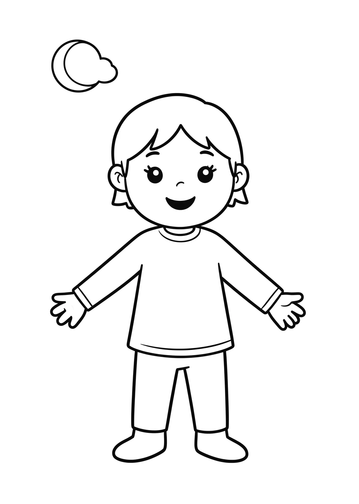 Ausmalbild Nordlicht - einfaches Ausmalbild für Kinder aus der Kategorie Natur - kostenlos ausdrucken