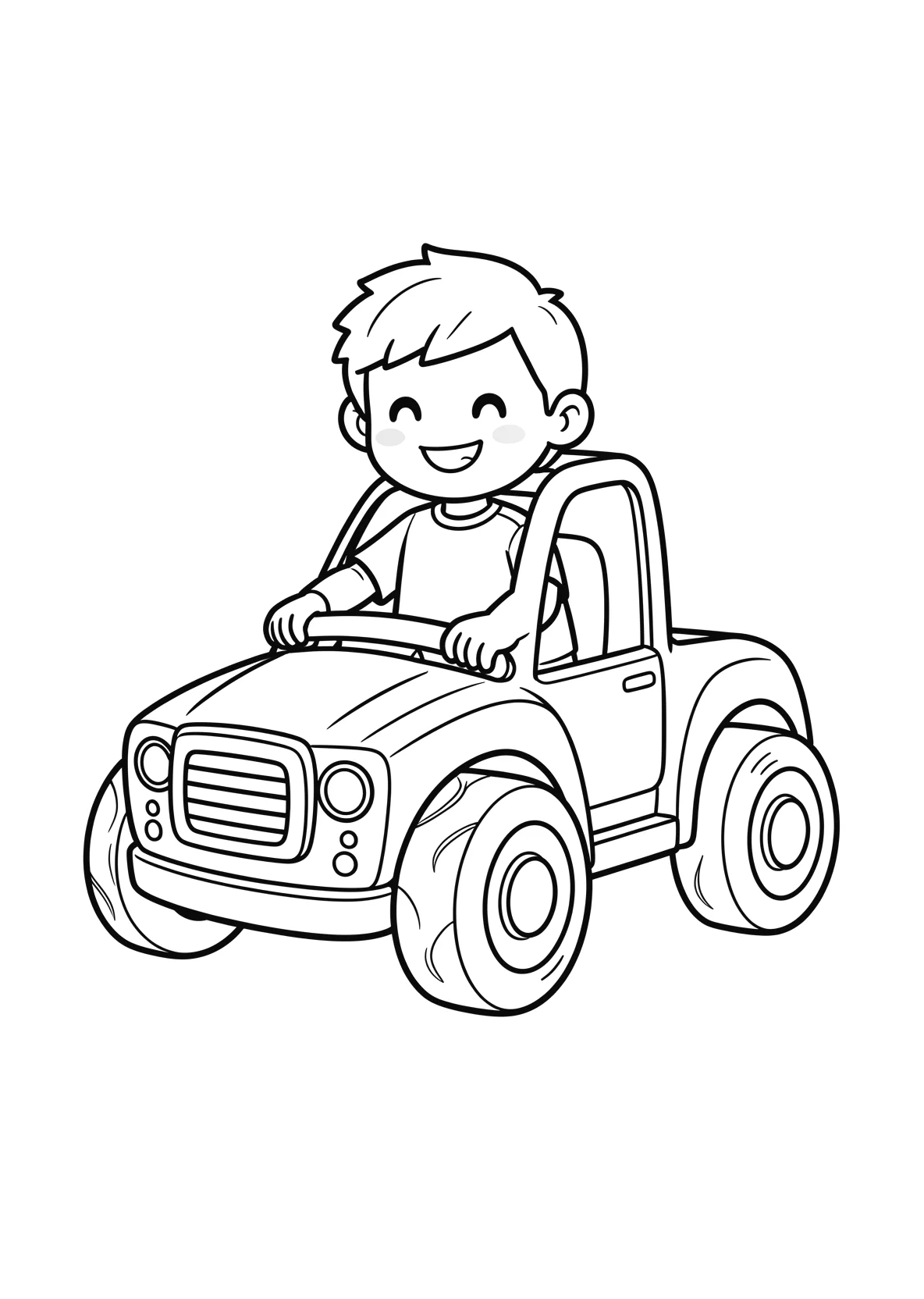 Ausmalbild Quad - einfaches Ausmalbild für Kinder aus der Kategorie Fahrzeuge - kostenlos ausdrucken