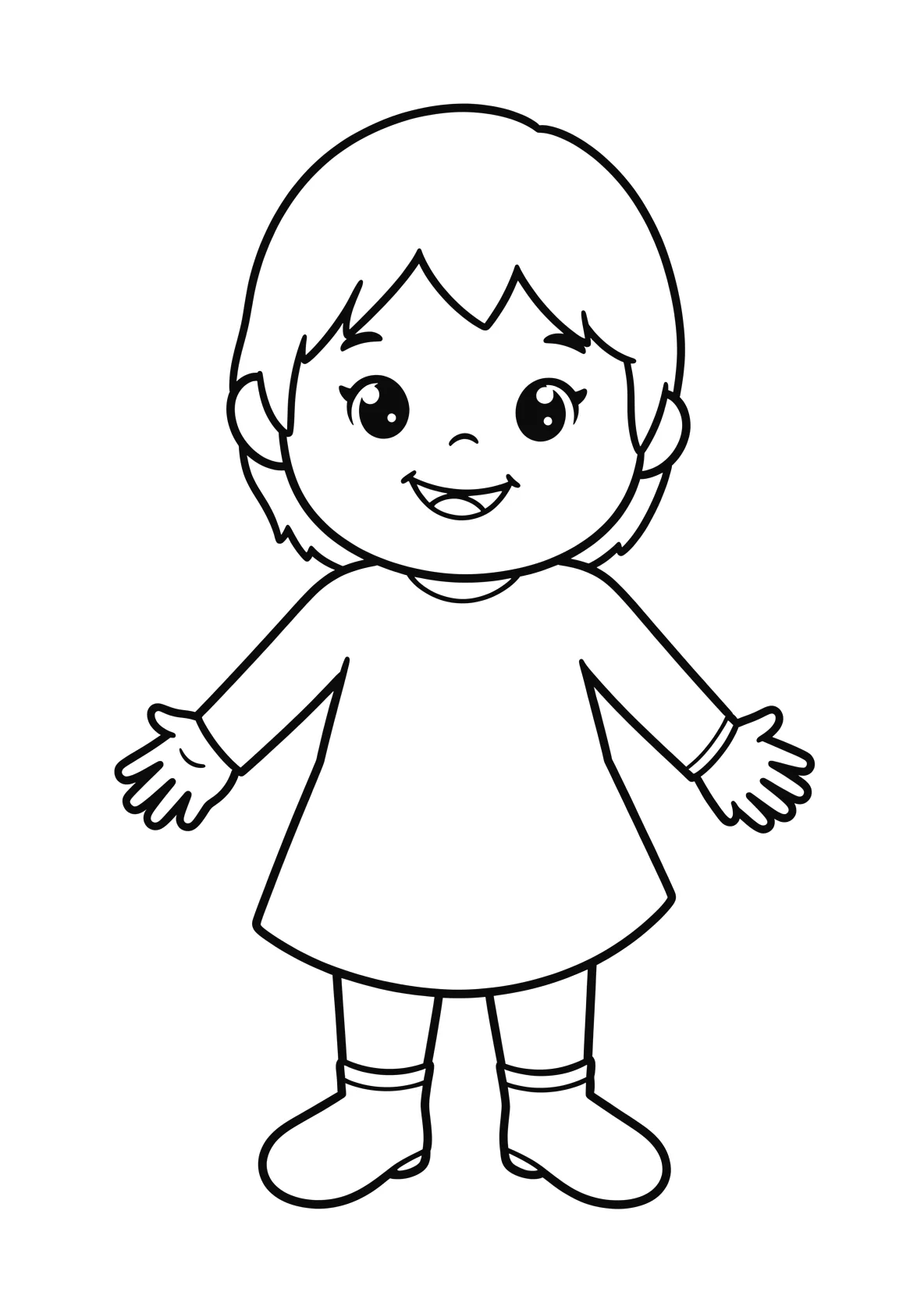 Ausmalbild Rumpelstilzchen - einfaches Ausmalbild für Kinder aus der Kategorie Sonstiges - kostenlos ausdrucken