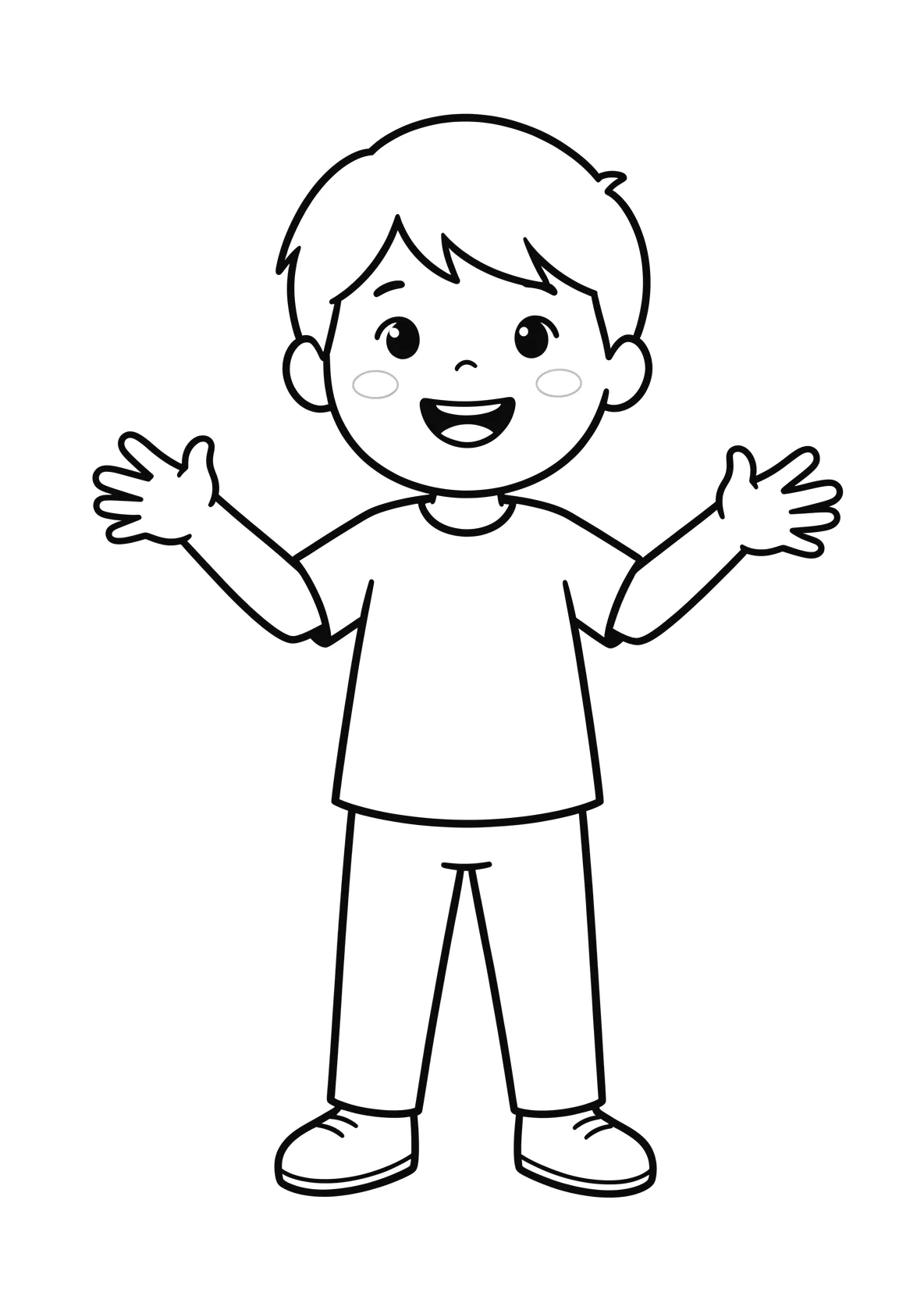 Ausmalbild Sänger - einfaches Ausmalbild für Kinder aus der Kategorie Sonstiges - kostenlos ausdrucken