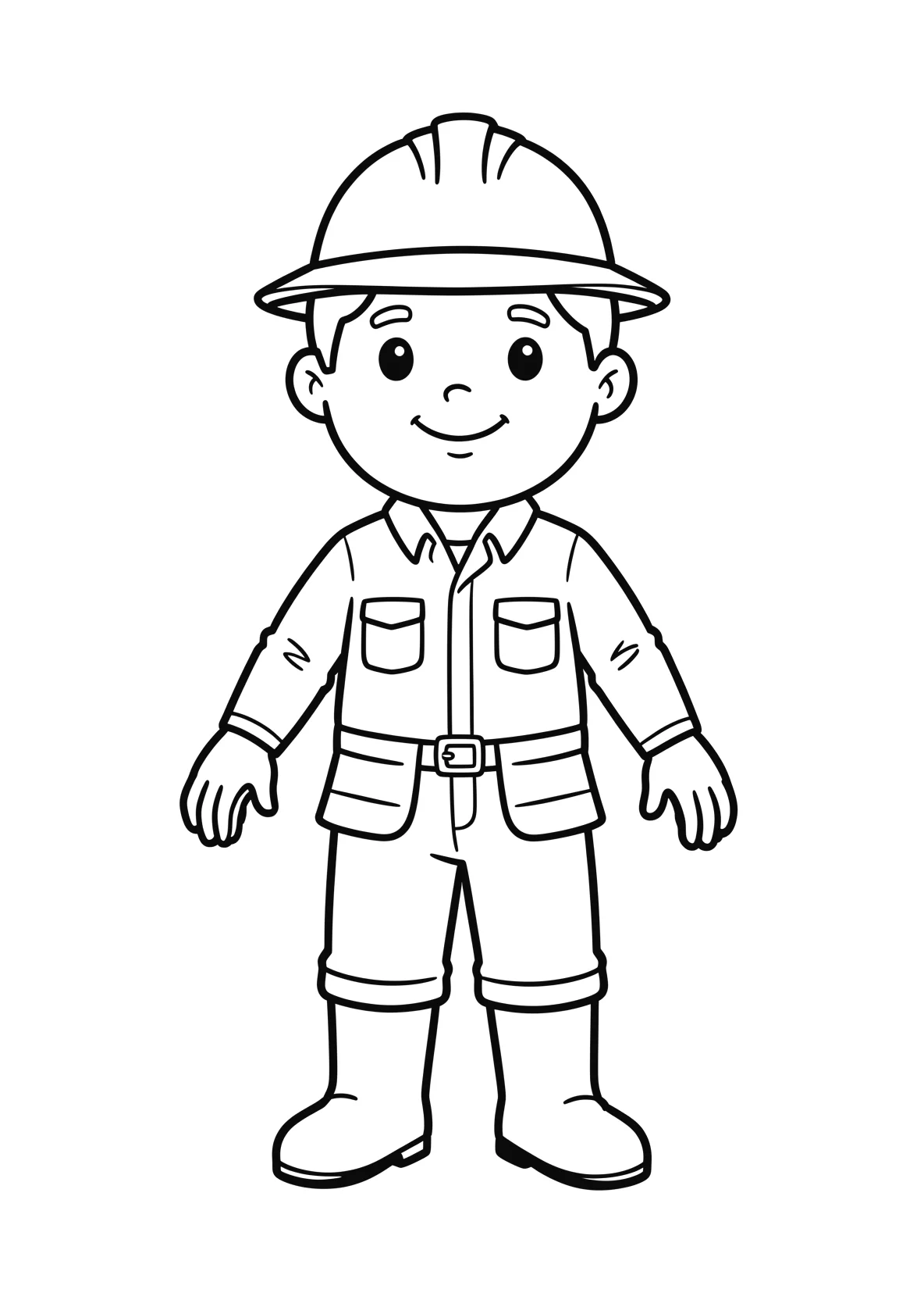 Ausmalbild Archäologe - einfaches Ausmalbild für Kinder aus der Kategorie Sonstiges - kostenlos ausdrucken