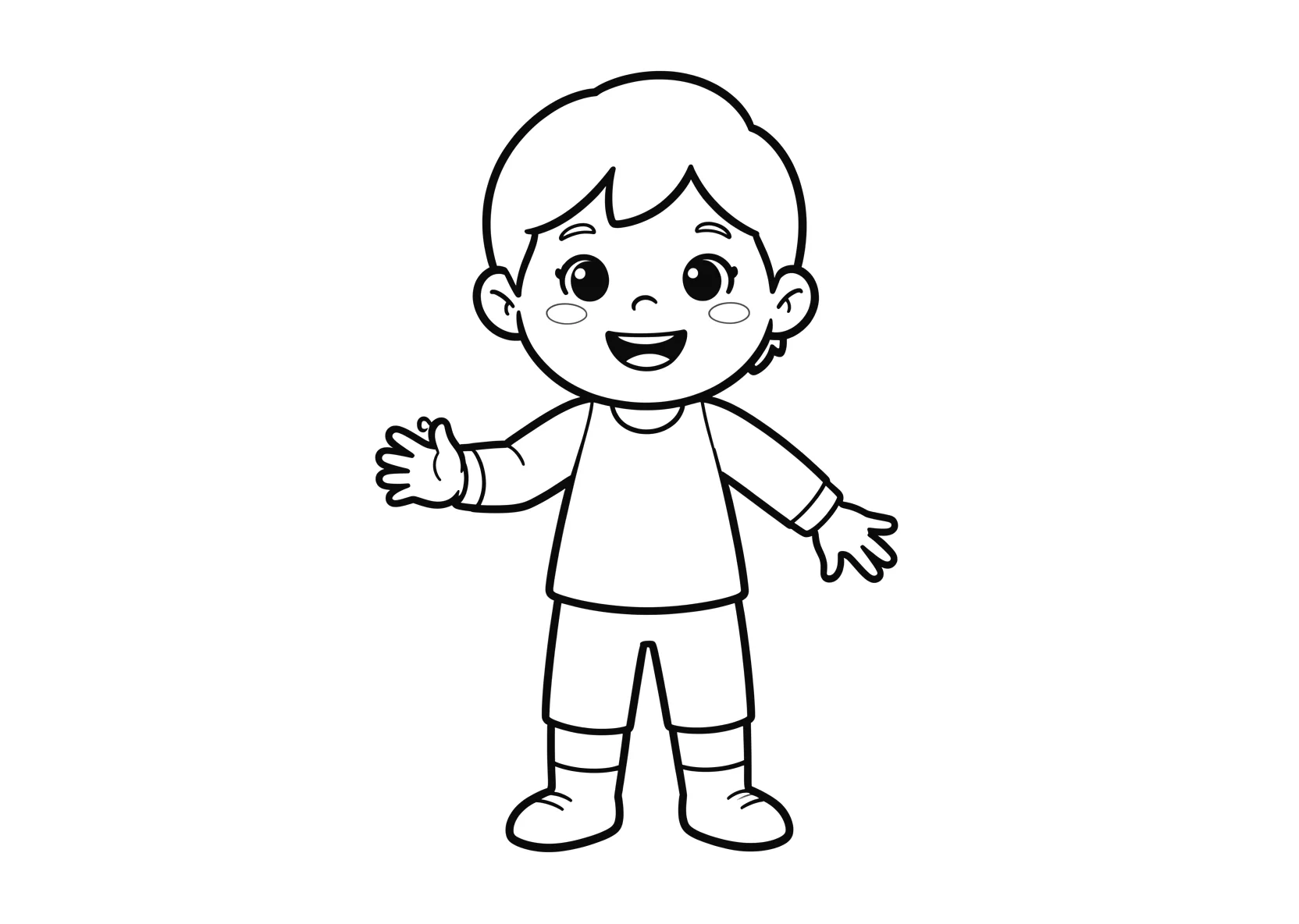 Ausmalbild Boxen - einfaches Ausmalbild für Kinder aus der Kategorie Sport - kostenlos ausdrucken