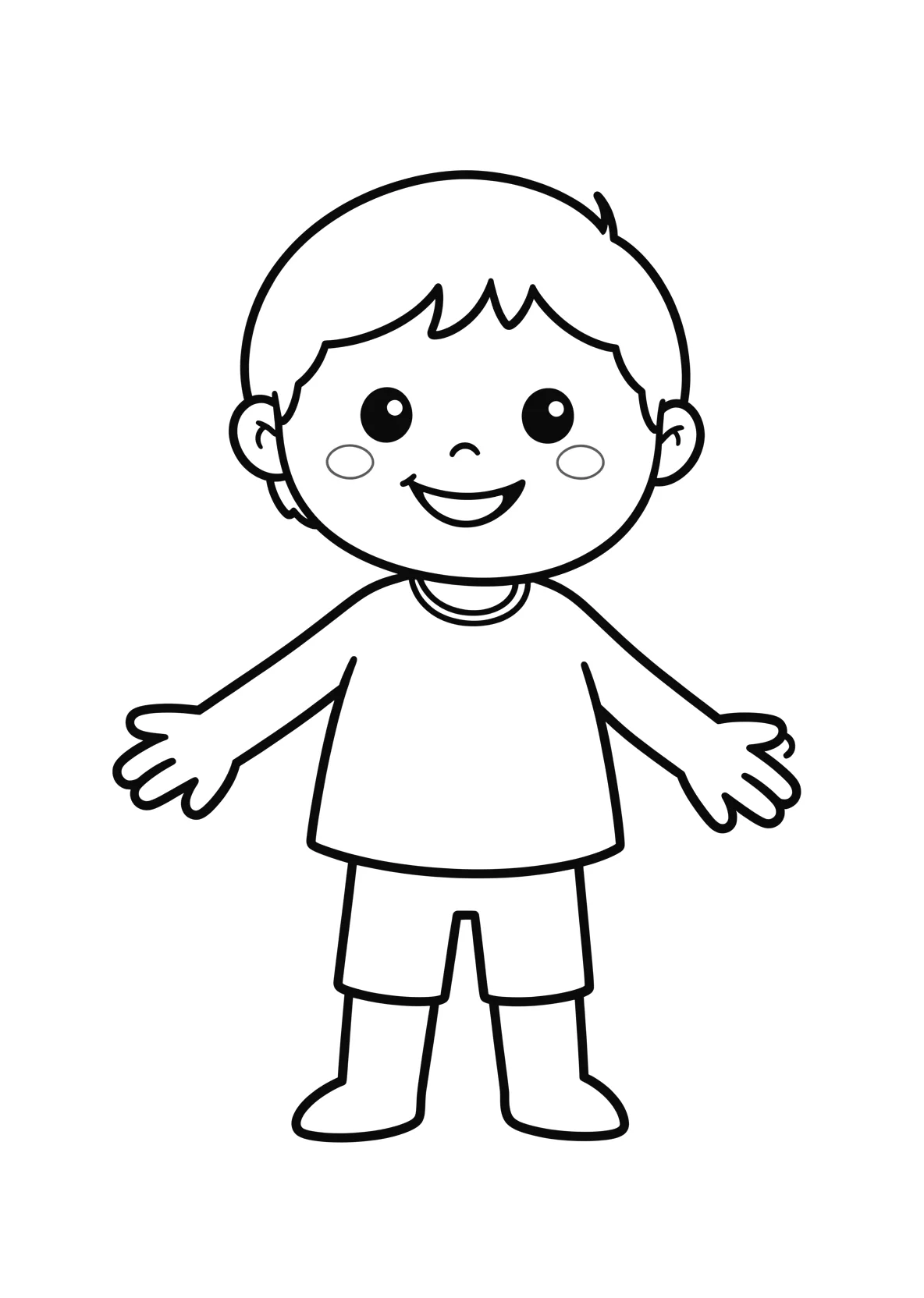 Ausmalbild Brötchen - einfaches Ausmalbild für Kinder aus der Kategorie Essen - kostenlos ausdrucken