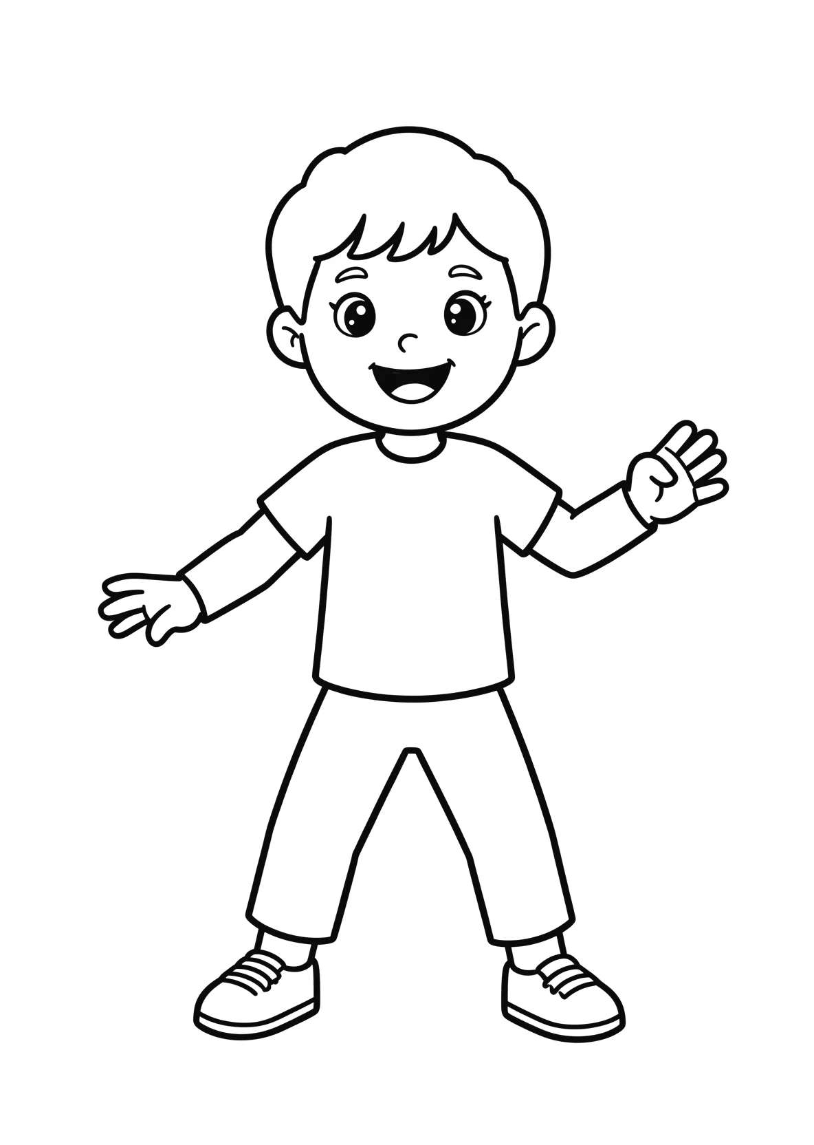 Ausmalbild Fechten - einfaches Ausmalbild für Kinder aus der Kategorie Sport - kostenlos ausdrucken