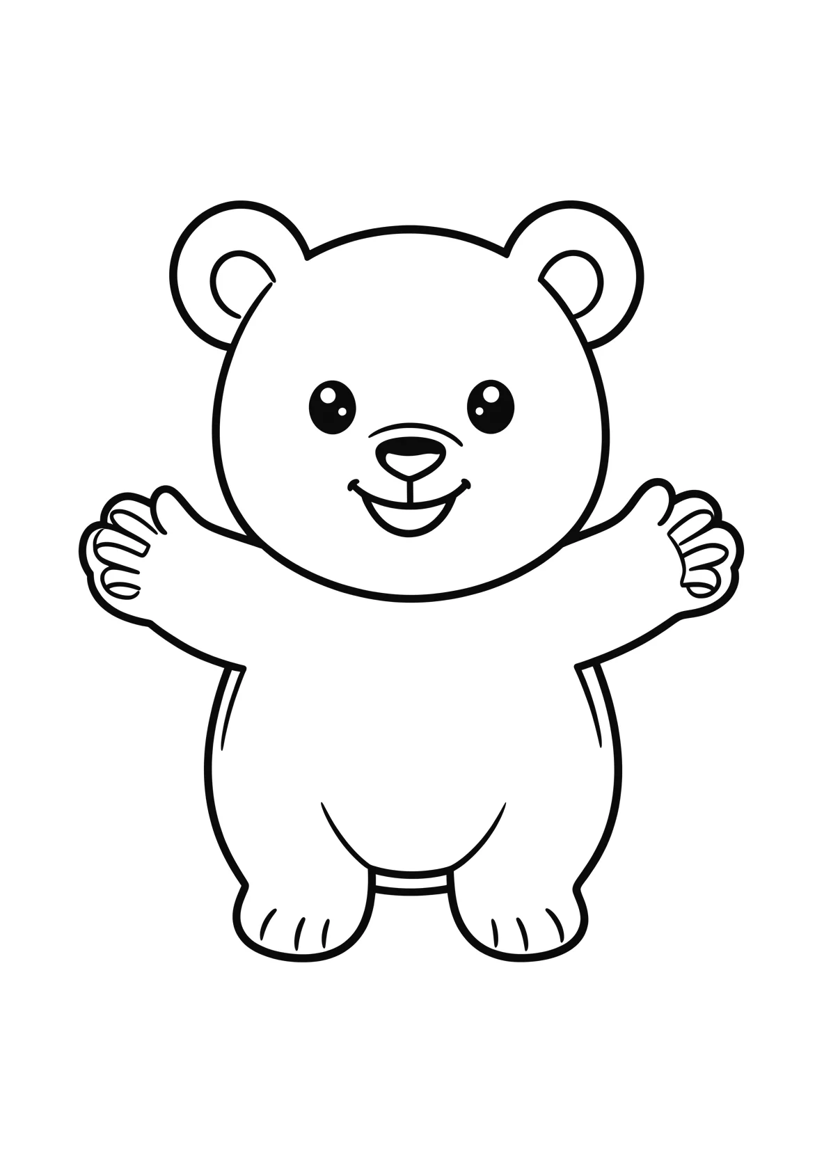 Ausmalbild Gummibärchen - einfaches Ausmalbild für Kinder aus der Kategorie Tiere - kostenlos ausdrucken