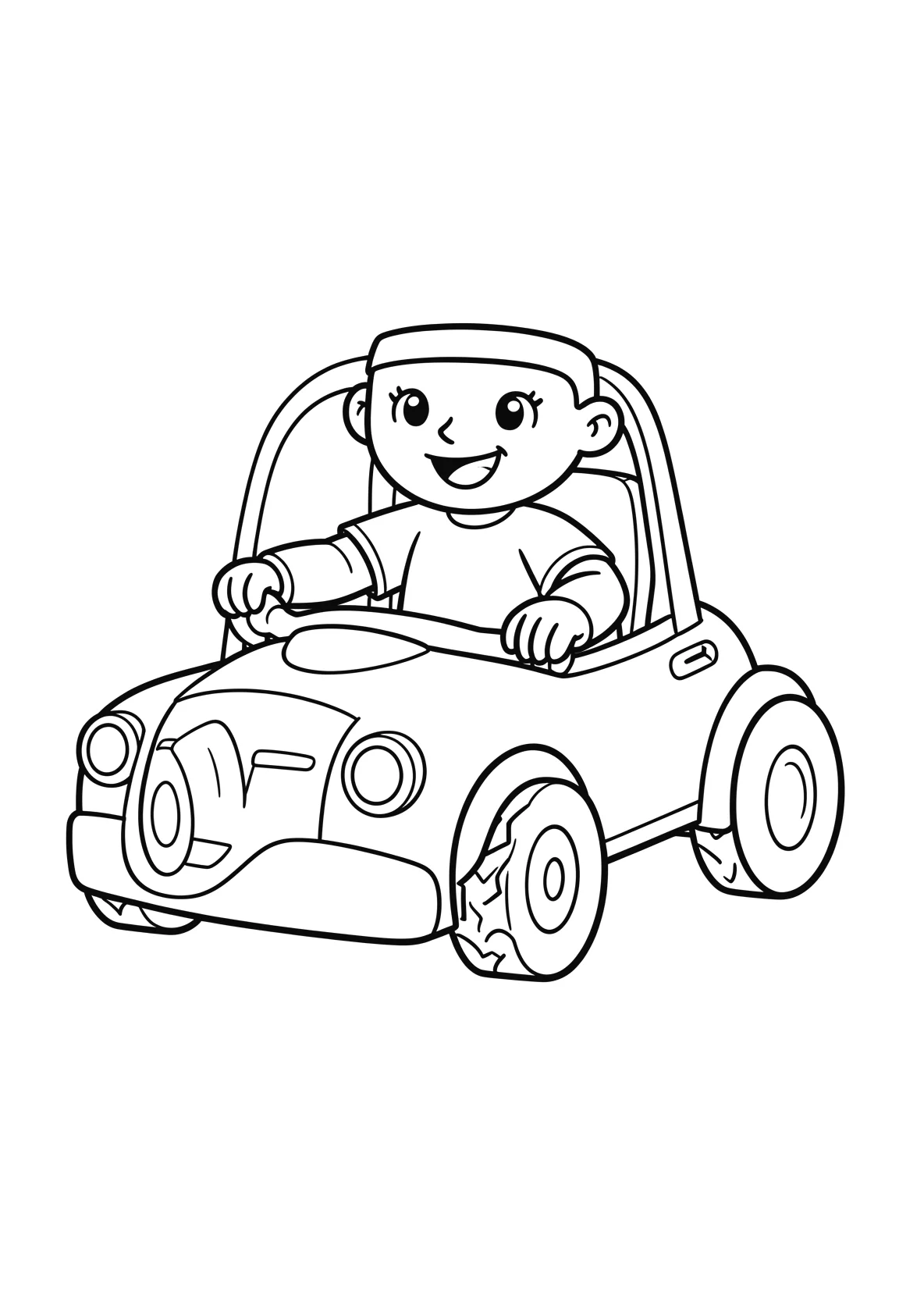 Ausmalbild Quad - einfaches Ausmalbild für Kinder aus der Kategorie Fahrzeuge - kostenlos ausdrucken