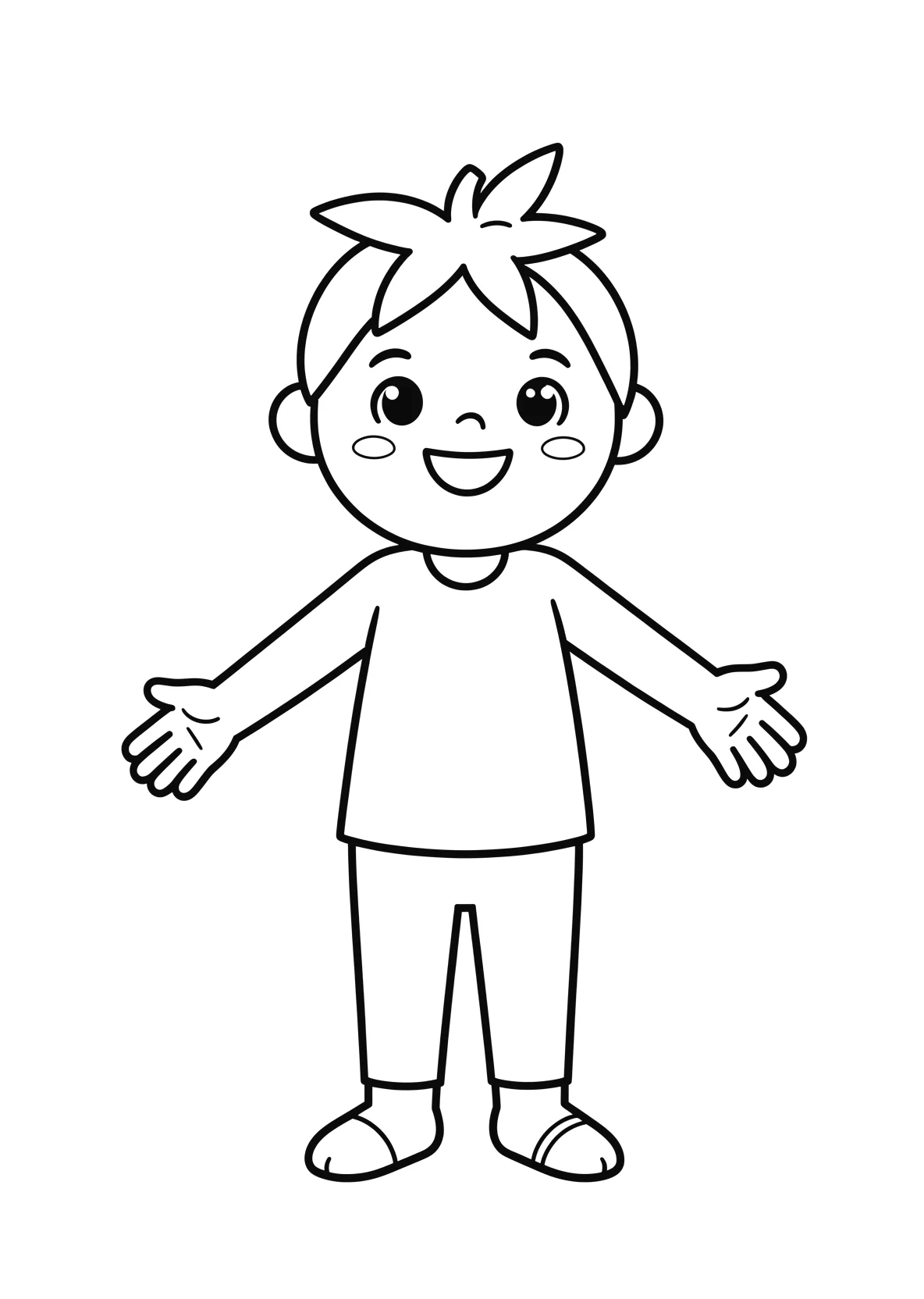 Ausmalbild Tomate - einfaches Ausmalbild für Kinder aus der Kategorie Essen - kostenlos ausdrucken