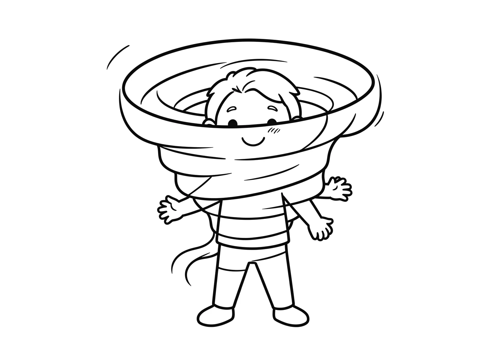 Ausmalbild Tornado - einfaches Ausmalbild für Kinder aus der Kategorie Natur - kostenlos ausdrucken