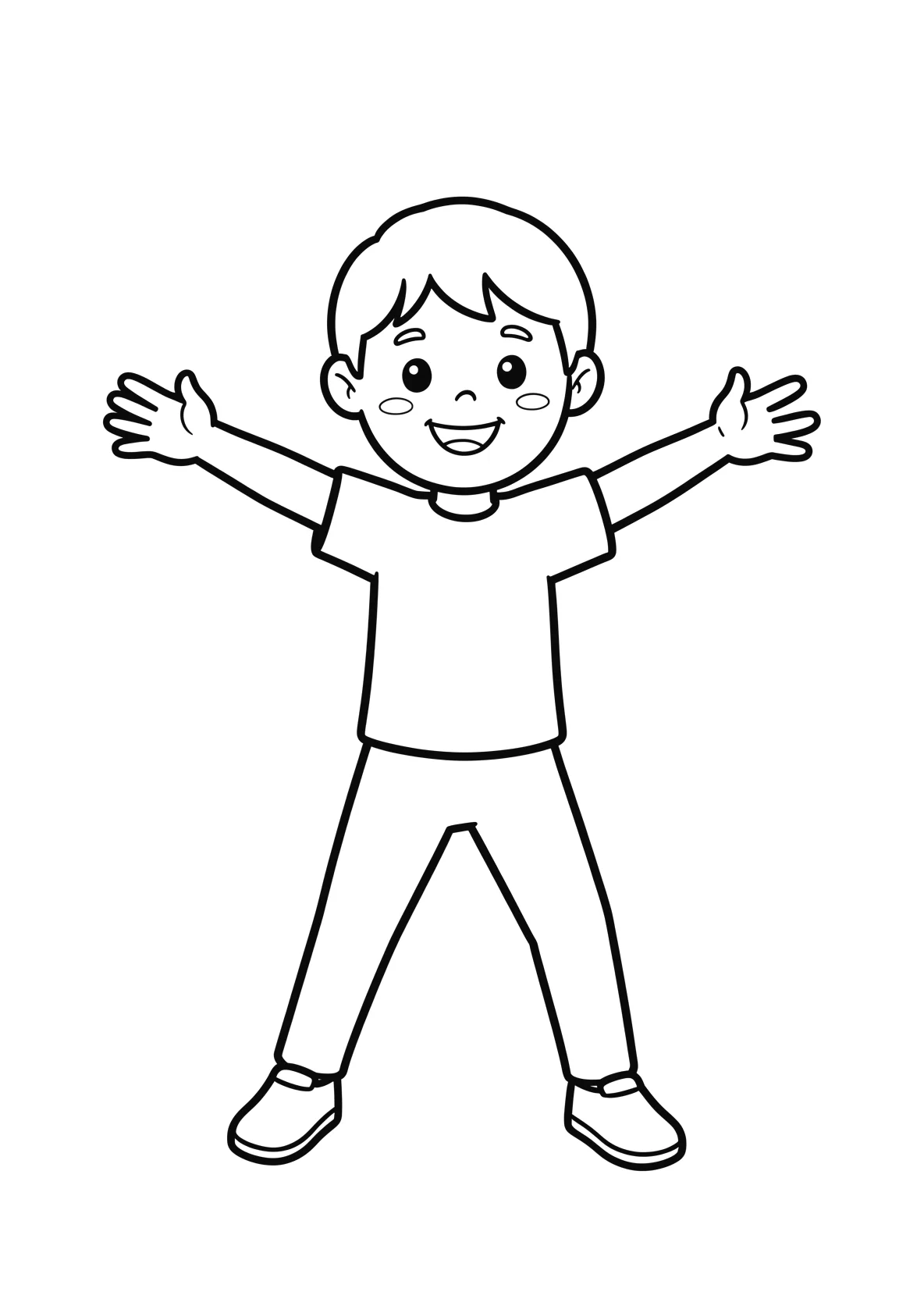 Ausmalbild Turnen - einfaches Ausmalbild für Kinder aus der Kategorie Sport - kostenlos ausdrucken