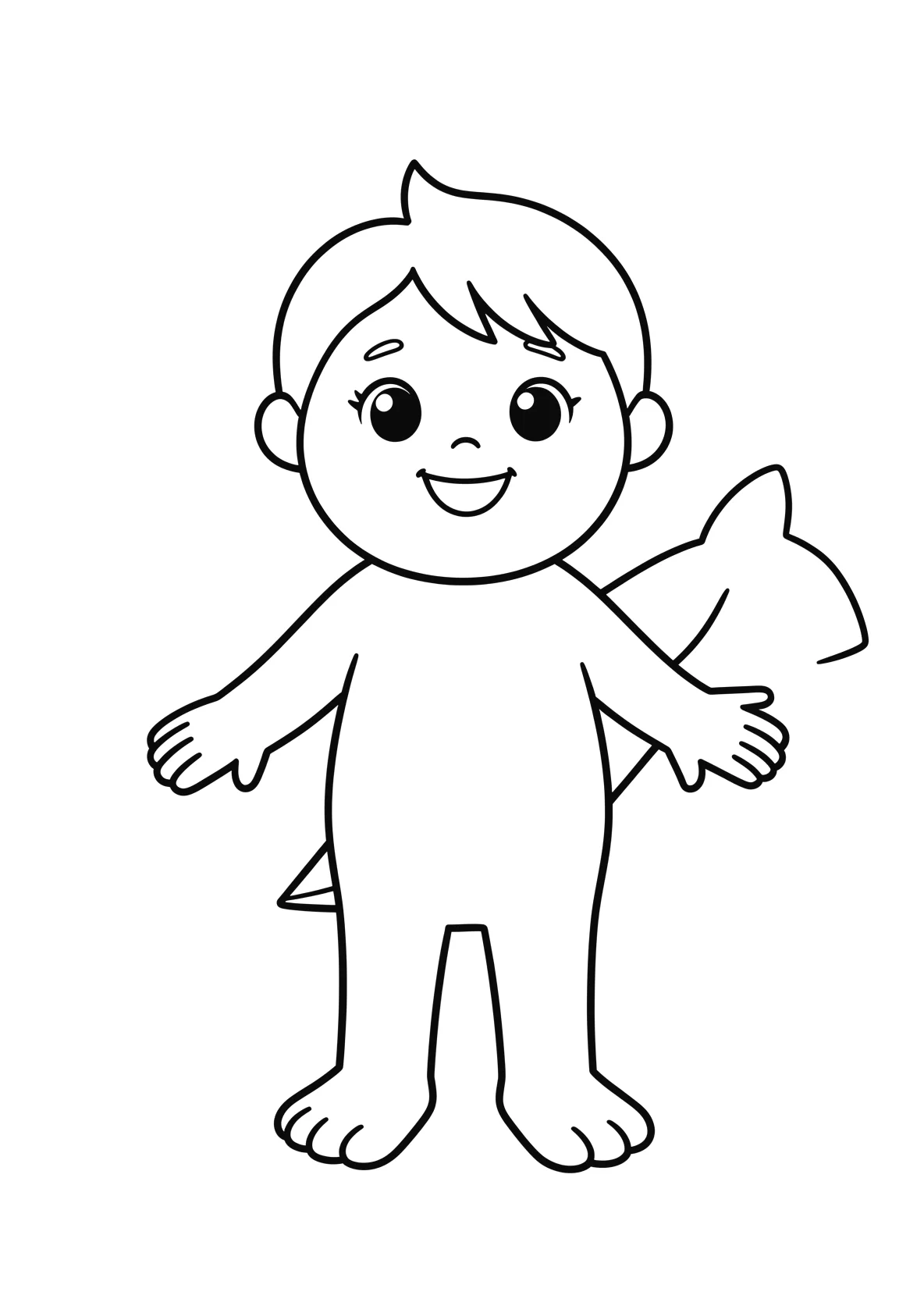 Ausmalbild Wal - einfaches Ausmalbild für Kinder aus der Kategorie Tiere - kostenlos ausdrucken