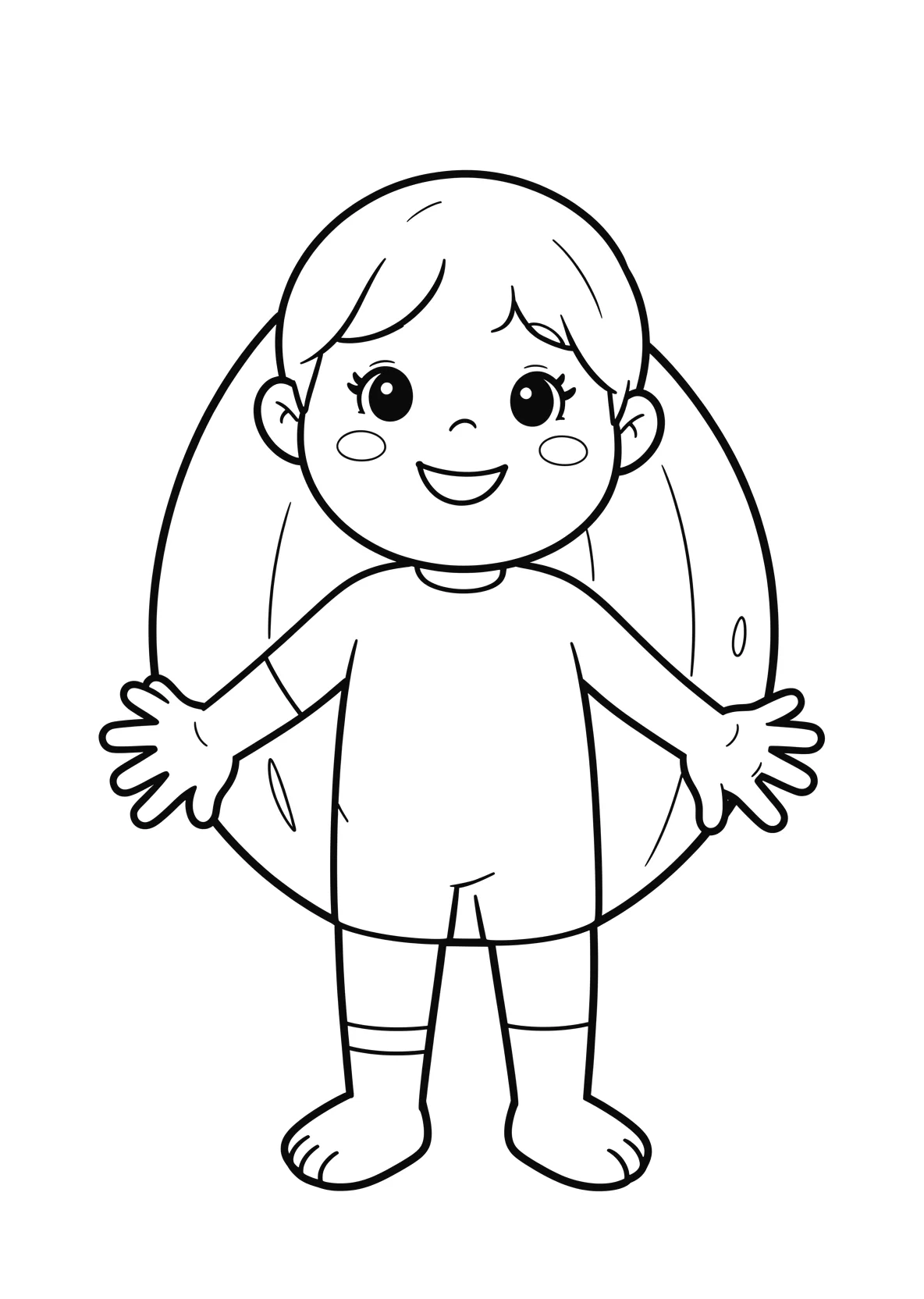 Ausmalbild Wassermelone - einfaches Ausmalbild für Kinder aus der Kategorie Essen - kostenlos ausdrucken