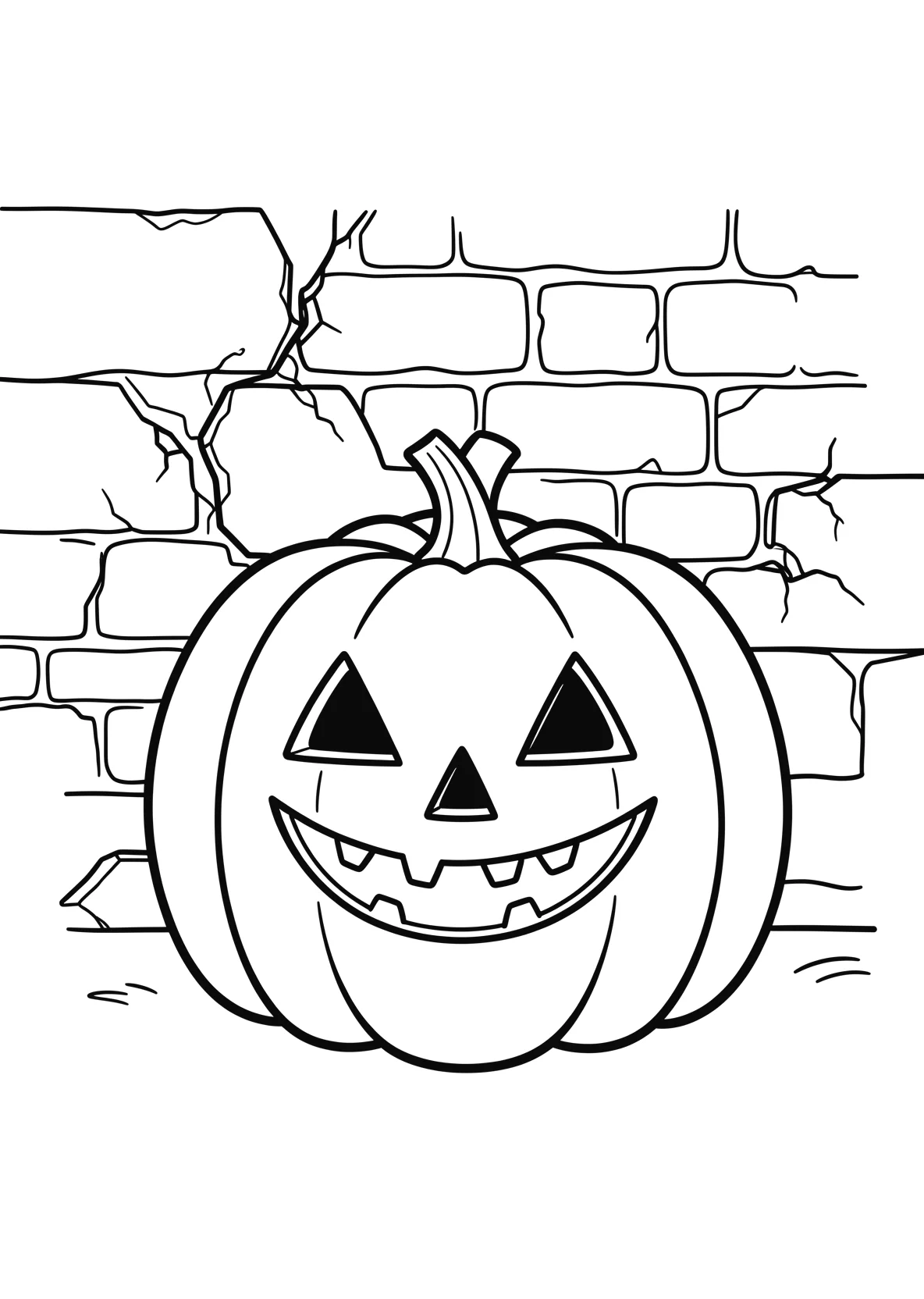 Ausmalbild Halloweenkürbis mit gruseligem Gesicht - Ausmalbild aus der Kategorie Feiertage - kostenlos ausdrucken
