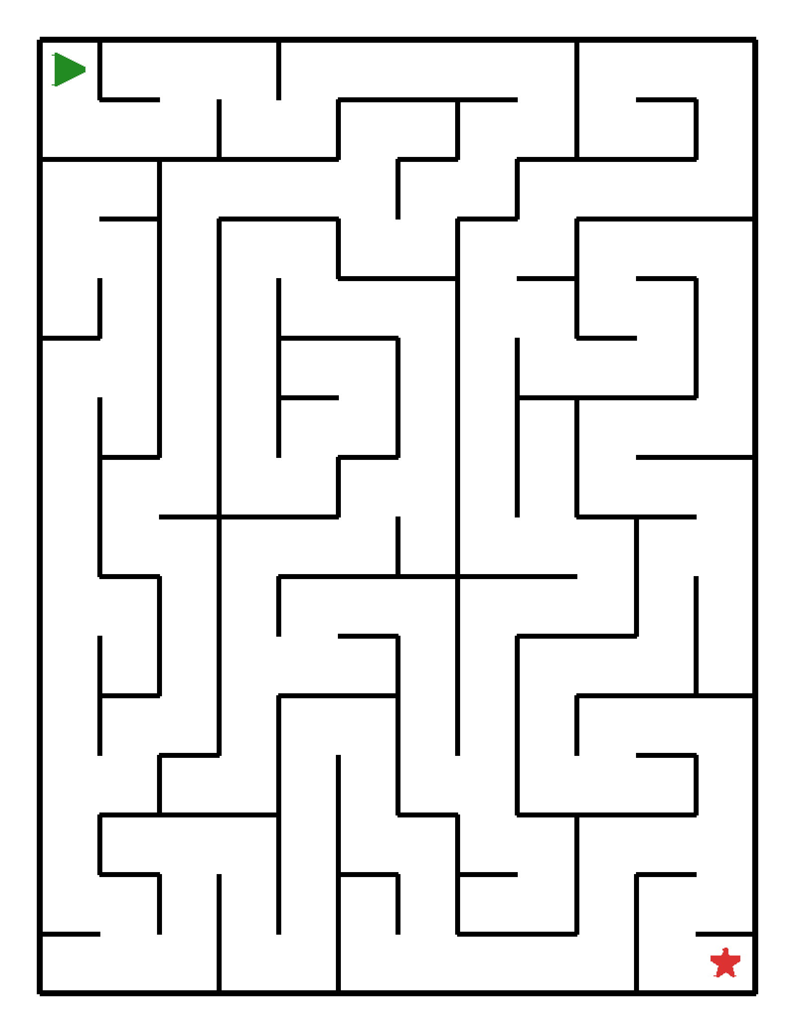 Labyrinth-Rätsel Labyrinth (leicht) für Vorschule aus der Kategorie Labyrinth - kostenlos ausdrucken