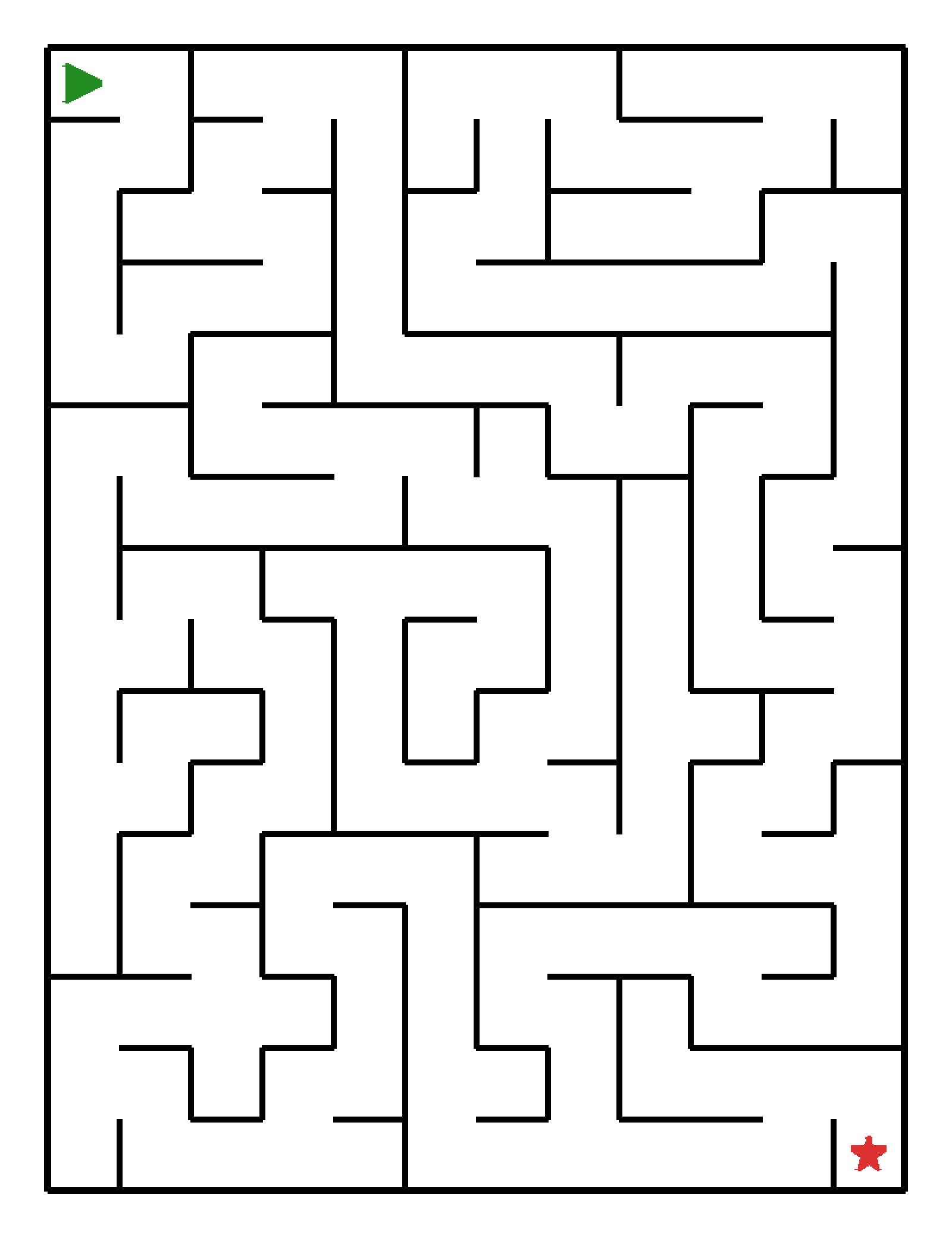 Labyrinth-Rätsel Labyrinth (leicht) für Vorschule aus der Kategorie Labyrinth - kostenlos ausdrucken